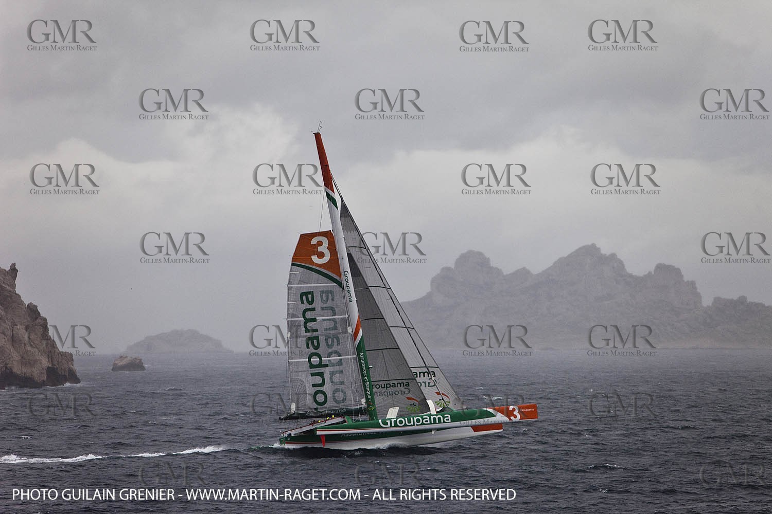 05 14 09 - Marseilles - Mediterranean Record - Groupama 3 - Franck Cammas - G Class - Start from Marseilles to Carthage (Tunisia)