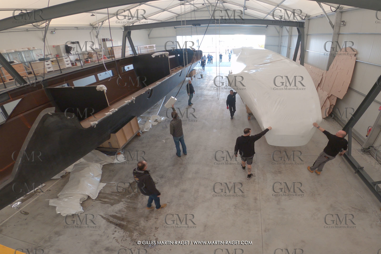 15 02 2022, La Grande Motte (FRA), Gunboat 80  1 hulls delivery