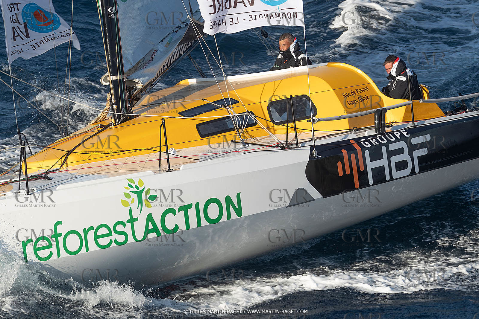 27 08 2021, Marseille (FRA), Transat Jacques Vabre 2021, Class 40, HBF-Reforest'Action (Kito de Pavant, Gwen Gbick)