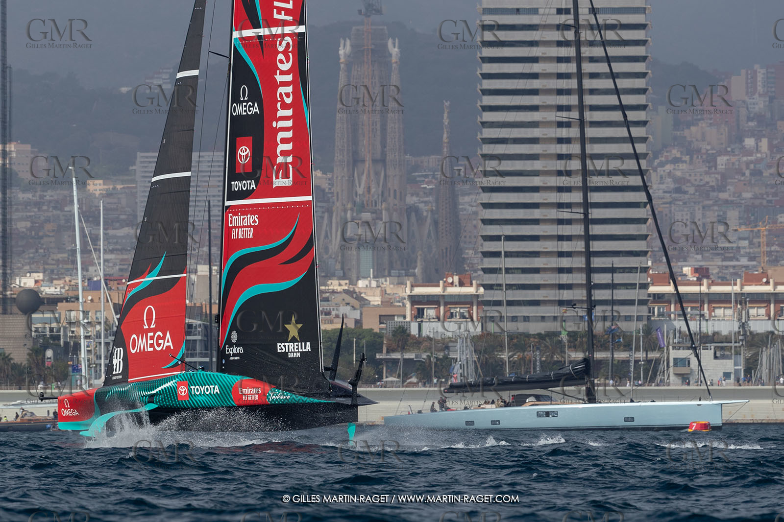 13 10 2024, Barcelona (ESP), Louis Vuitton 37th America's Cup, Final Match, Race Day 2, race 3