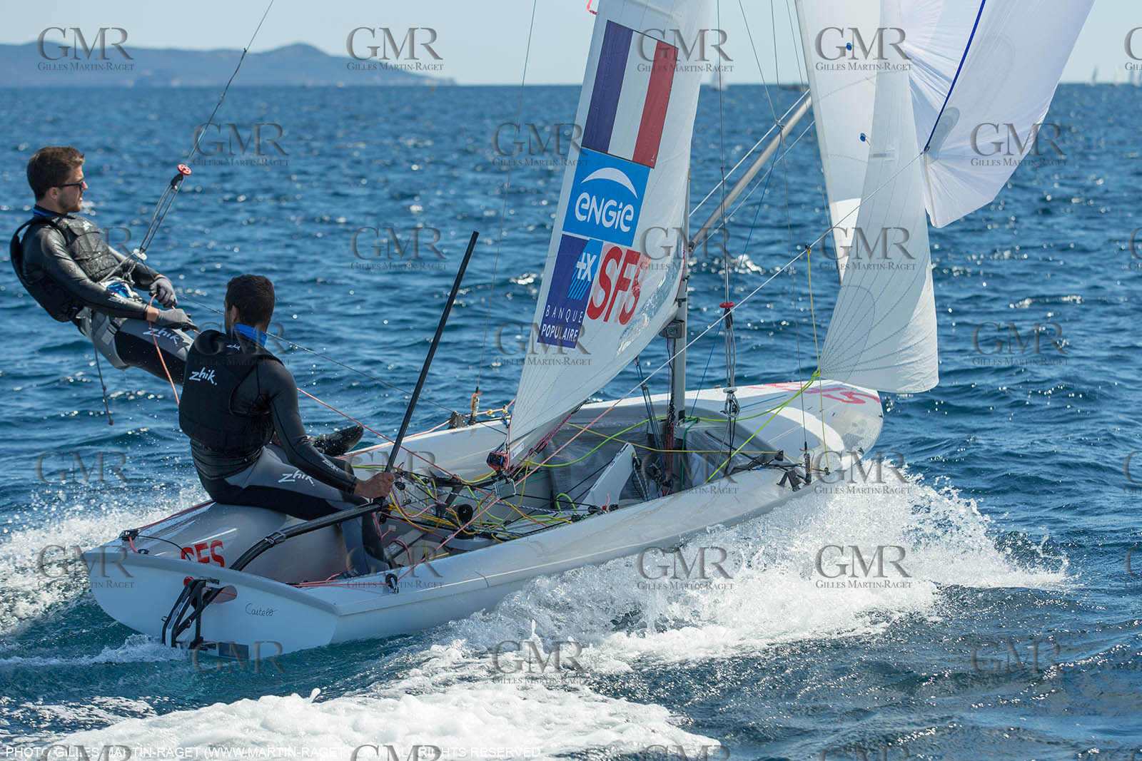 25 04 2016, Hyères (FRA,83), Jeux Olympiques Rio 2016, voile, 470, Sofian Bouvet   Jeremie Mion, SFS Voile
