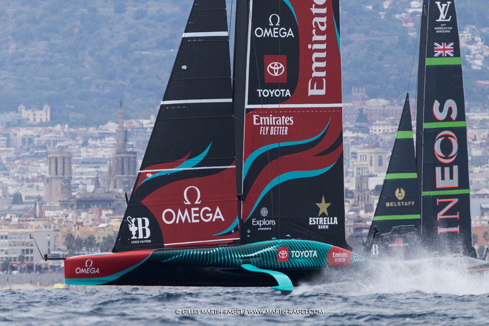 18 10 2024, Barcelona (ESP), Louis Vuitton 37th America's Cup, Final Match, Race Day 5, Race 8
