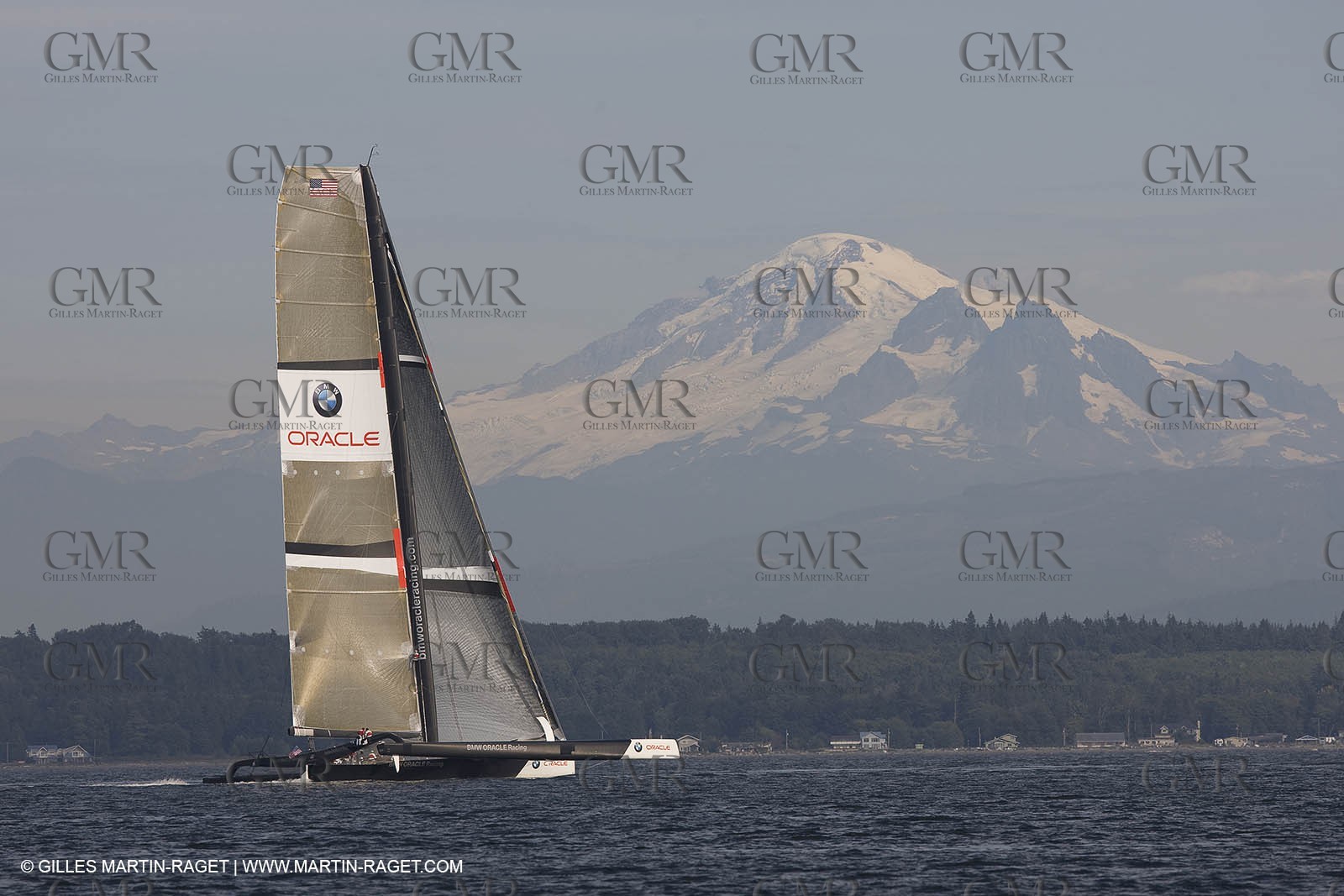 08 09 2008 - Anacortes (WA, USA) - America's Cup - BMW ORACLE Racing - 90 ft trimaran sea trials - Day 6