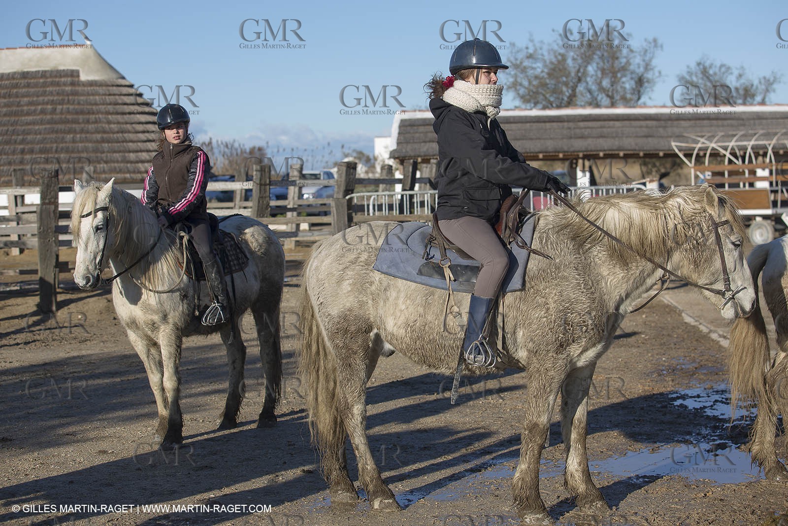 26 12 2013 - Les Saintes Maries de la Mer (FRA,13) - Promenade à cheval au Cabanes de Cacharel