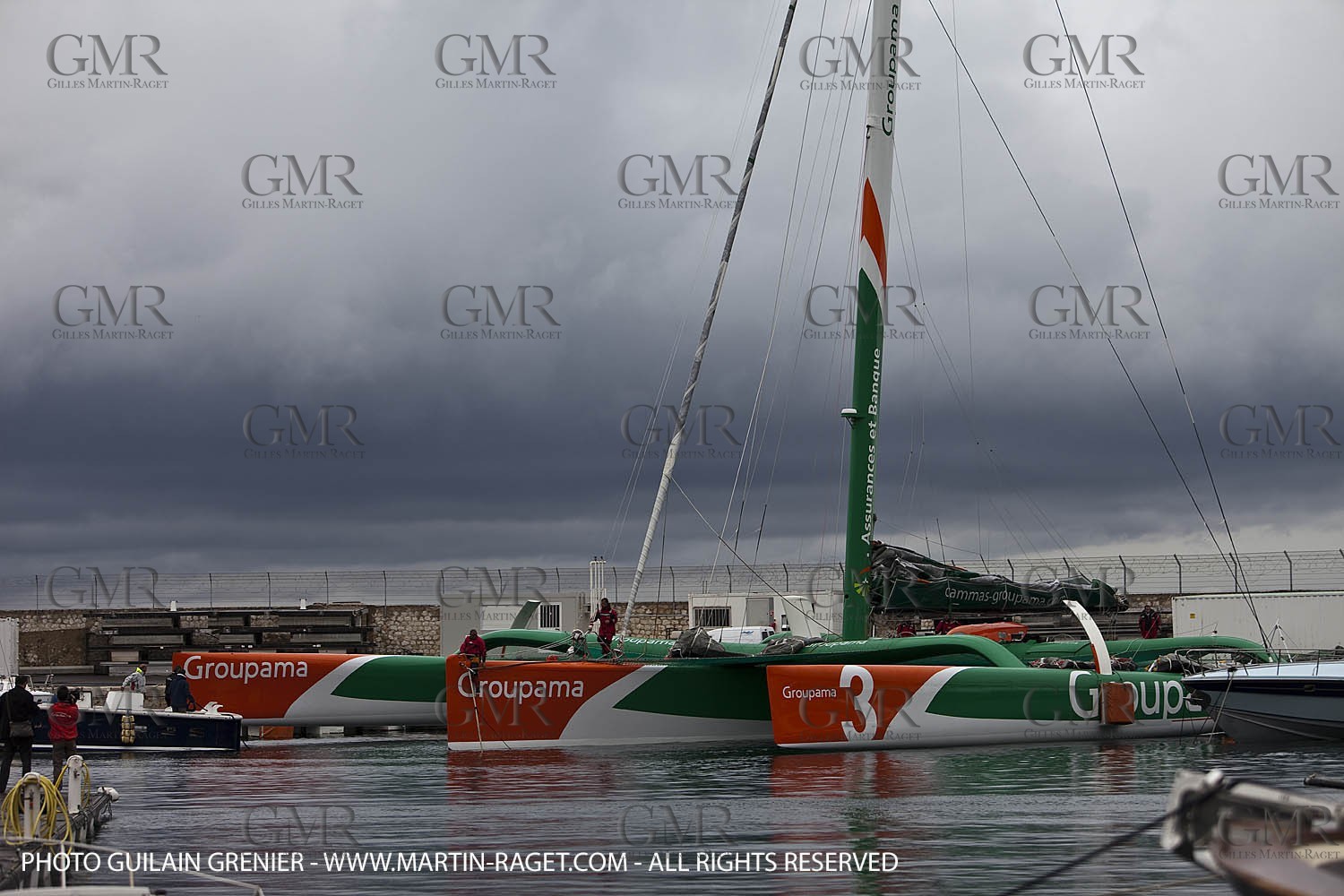 05 14 09 - Marseilles - Mediterranean Record - Groupama 3 - Franck Cammas - G Class - Start from Marseilles to Carthage (Tunisia)