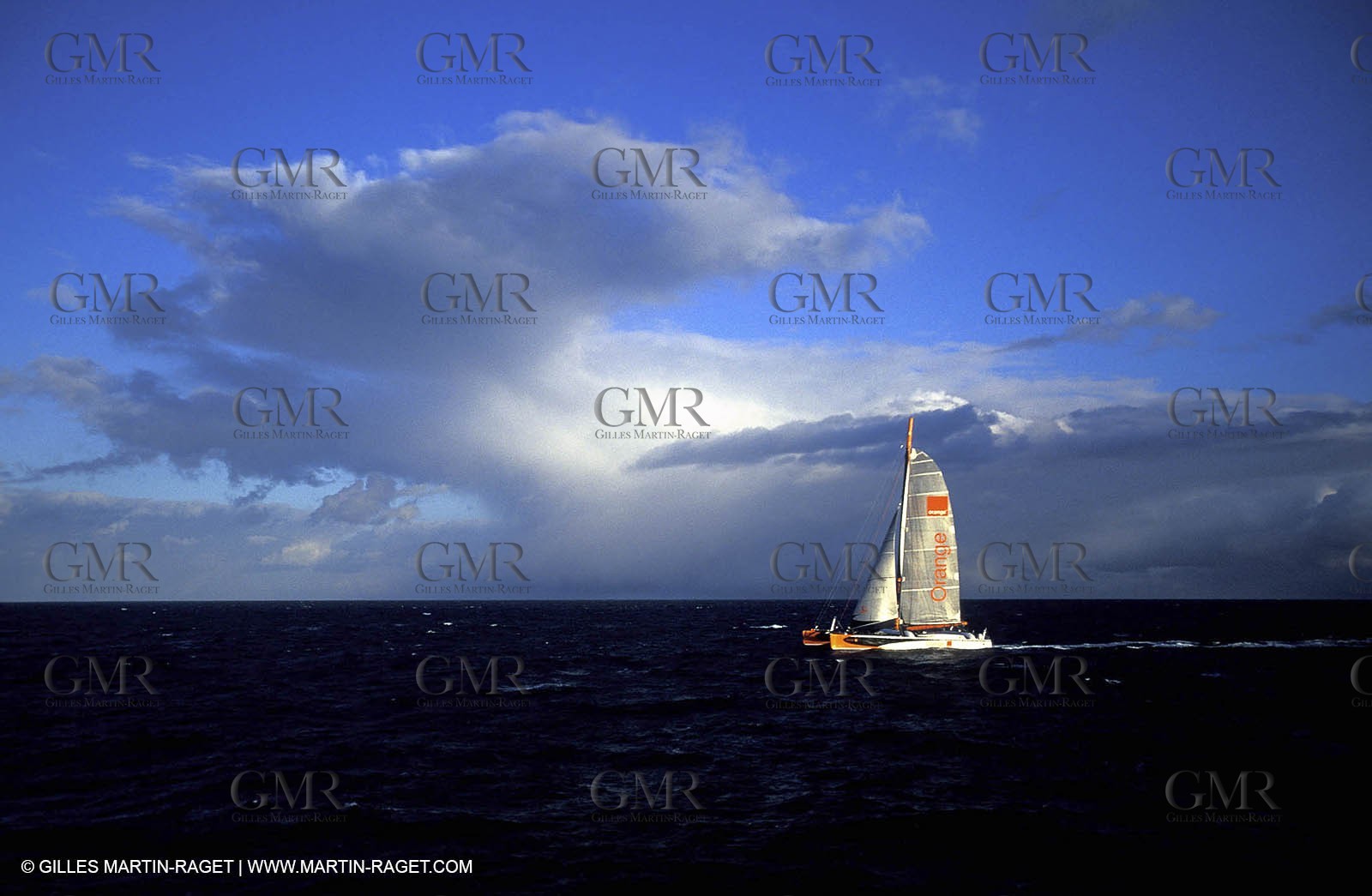 Orange II - 2004 Jules Verne Trophy - Ouessant - 2nd starting line crossing