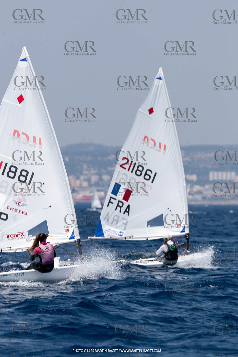 09 07 2023, Marseille (FRA), Paris 2024 Sailing Test Event, Race Day 1,  ILCA 7