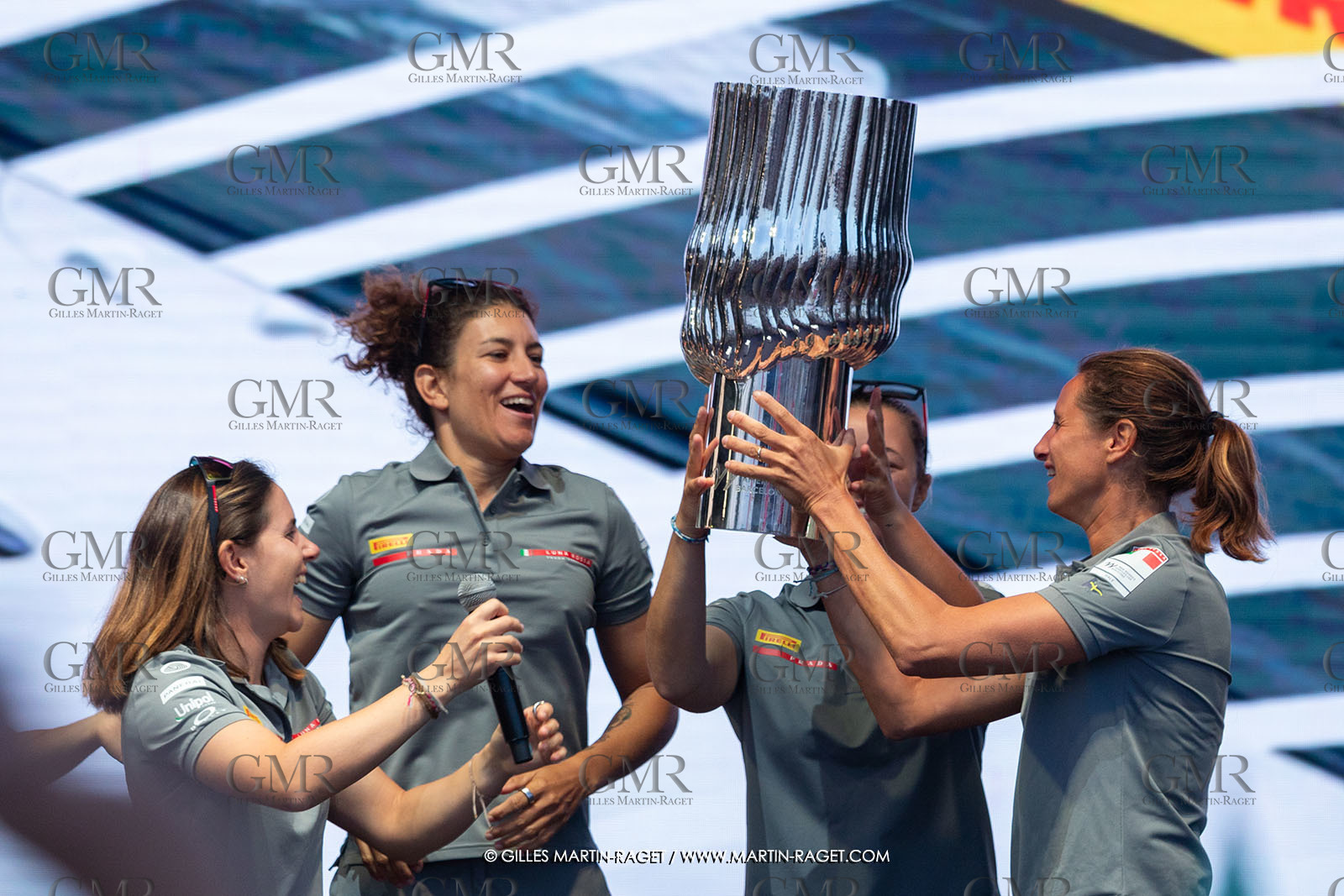 13 10 2024, Barcelona (ESP), Louis Vuitton 37th America's Cup, Final Match, Race Day 2, Puig Women America's Cup Prizegving