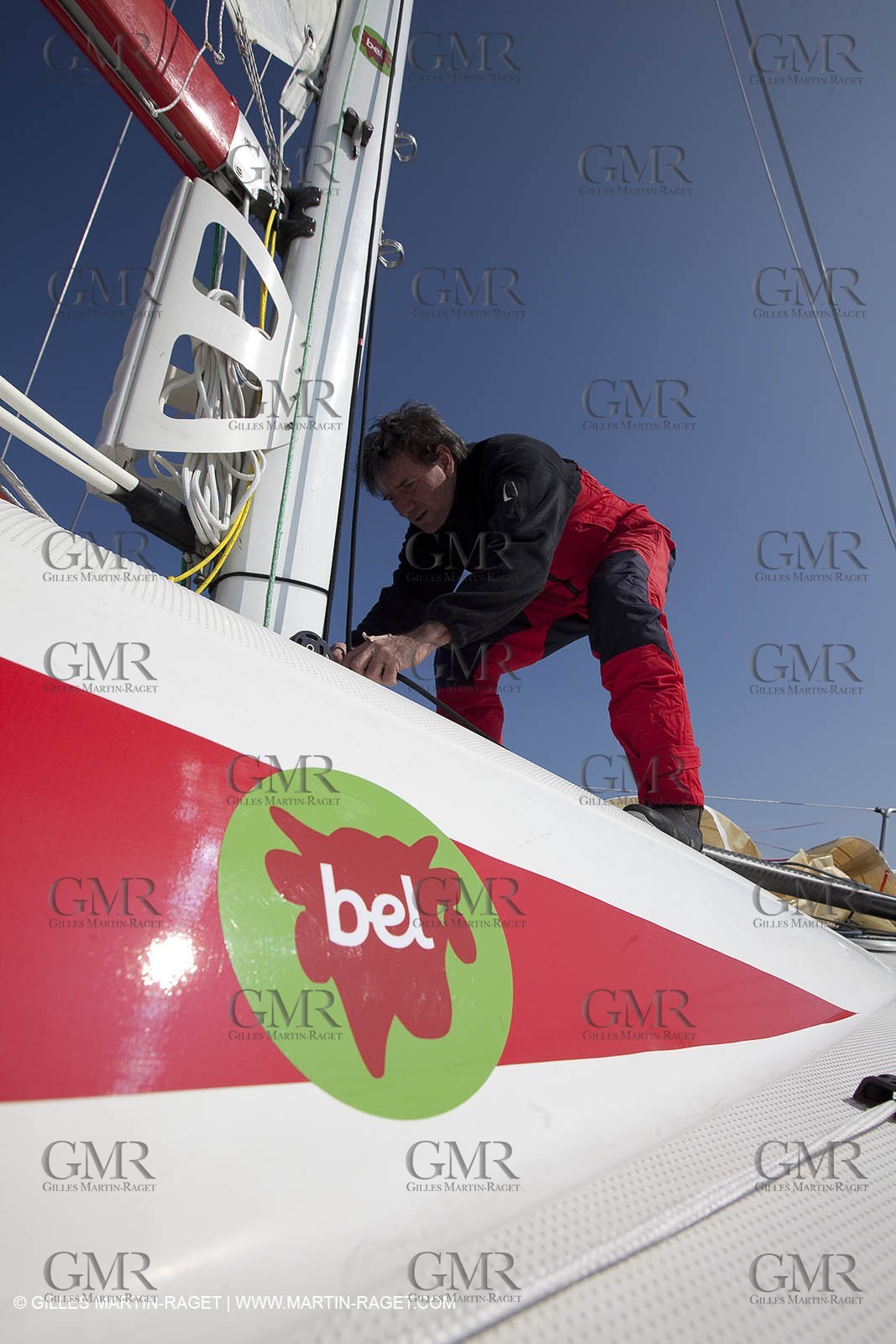 13 03 2010 -  La Grande Motte   Port Camargue (FRA) - Groupe Bel - Kito de Pavant   Sebastien Audigane training for Transat AG2R