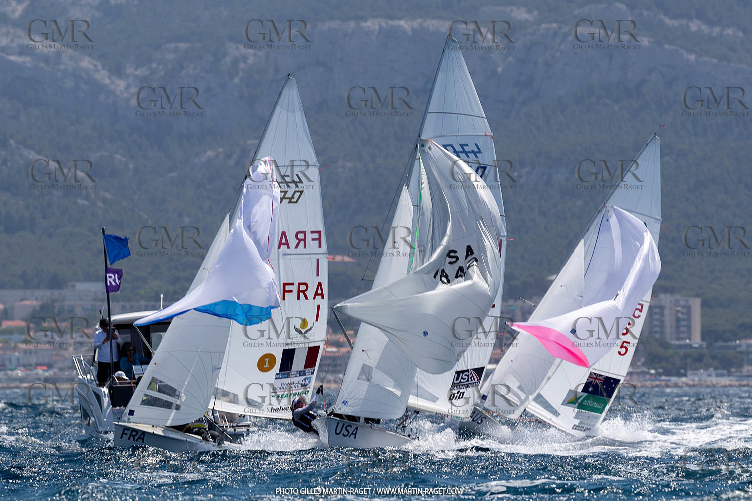 15 07 2023, Marseille (FRA), Paris 2024 Olympic Games Sailing Test Event, Day 6, 470 Medal Race