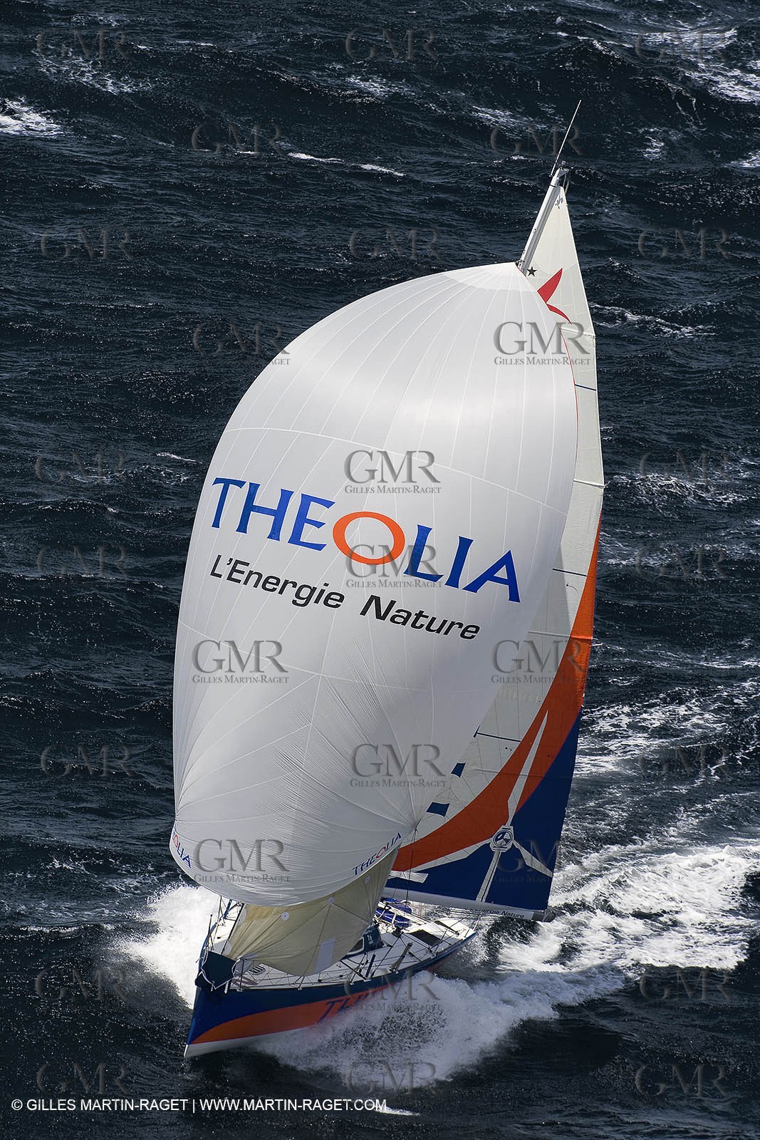 06-26-2007 - FIGARO II - THEOLIA - Skipper : Robert Nagy - Training off Marseille (south France) with strong wind conditions