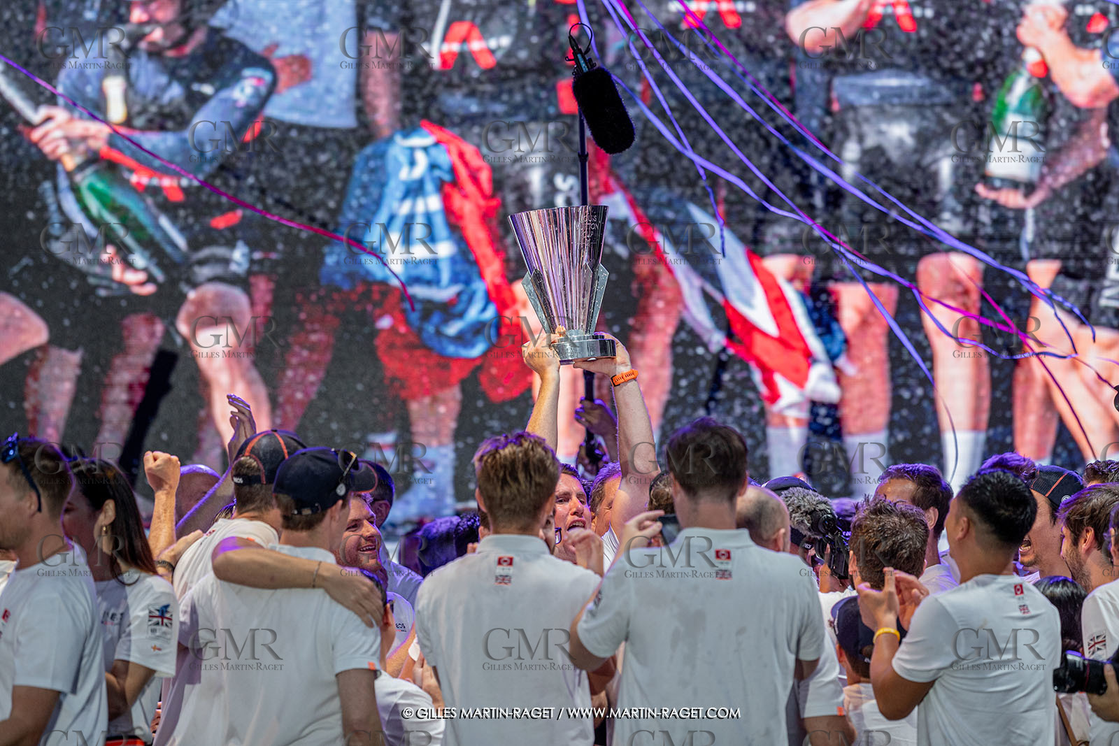 04 10 2024, Barcelona (ESP), 37th America's Cup, Louis Vuitton Cup Final, Race Day 7 , Prizegiving