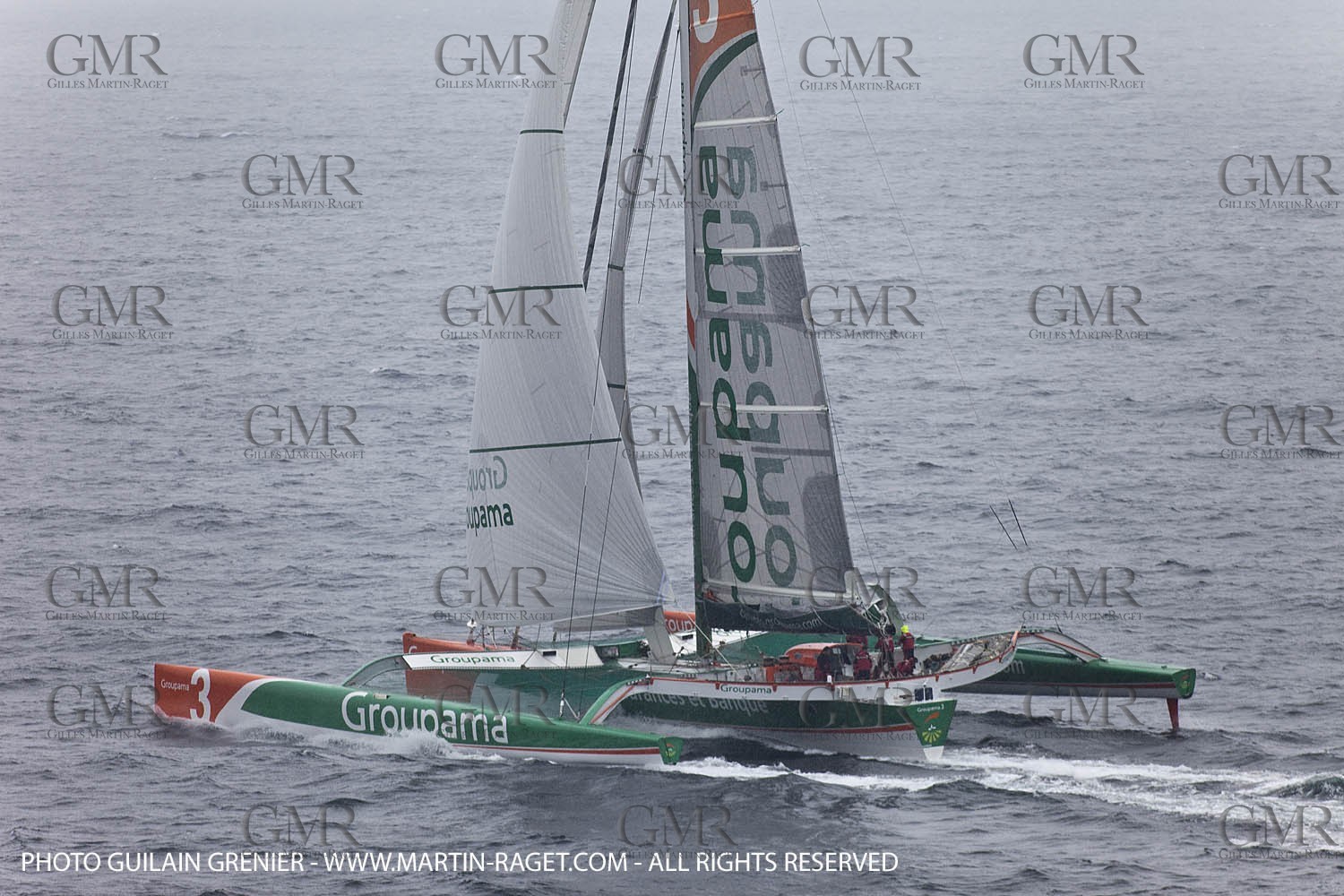 05 14 09 - Marseilles - Mediterranean Record - Groupama 3 - Franck Cammas - G Class - Start from Marseilles to Carthage (Tunisia)