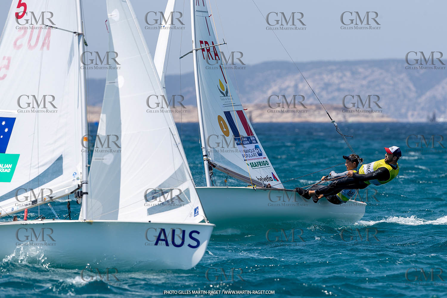 15 07 2023, Marseille (FRA), Paris 2024 Olympic Games Sailing Test Event, Day 6, 470 Medal Race