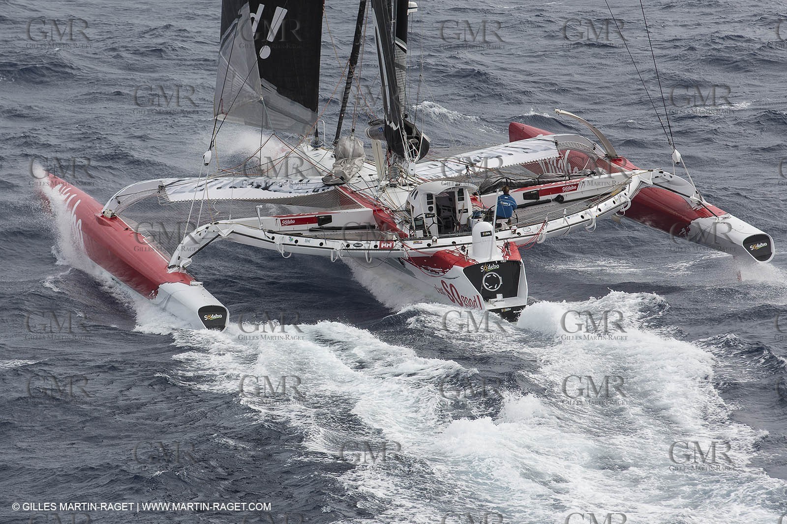 12 09 2012 - Marseille (FRA,13) - Trimaran Sodebo - Thomas Coville - Trans Mediterranée record attempt.