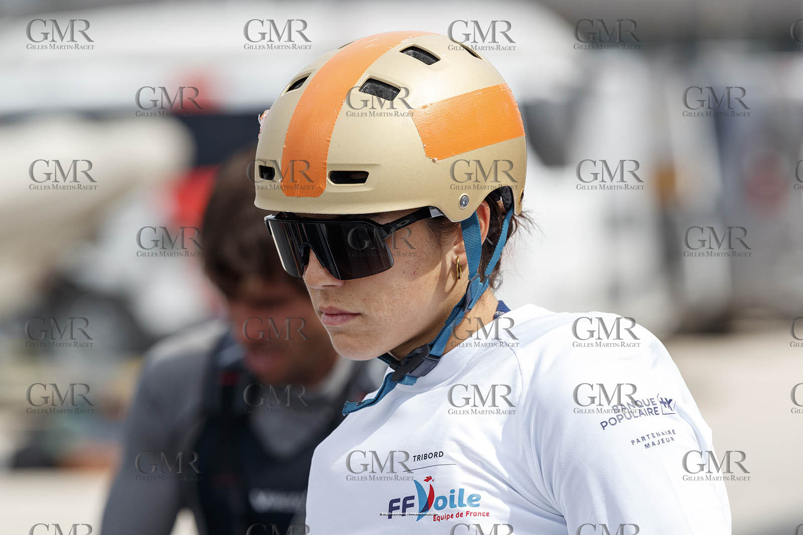 15 04 2024, Marseille (FRA), présentation des sélectionnés olympiques français en voile pour les Jeux Olympiques de Paris 2024. Lou Bertomieu