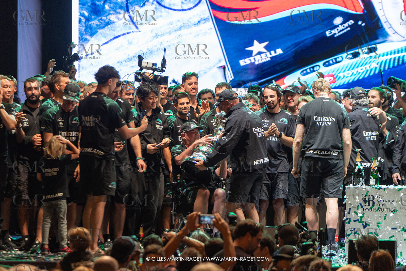 19 10 2024, Barcelona (ESP), Louis Vuitton 37th America's Cup, Final Match, Race Day 6 , Prizegiving