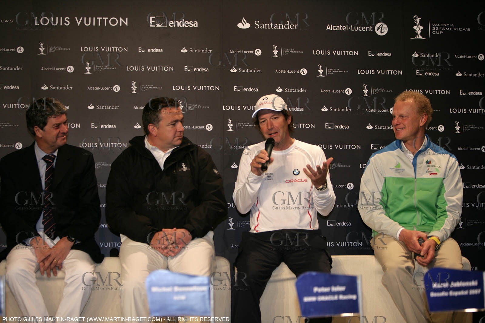 14 04 2007-Valencia (Spain)- 32nd America's Cup - BMW ORACLE Racing - Louis Vuitton Cup skippers opening press conference