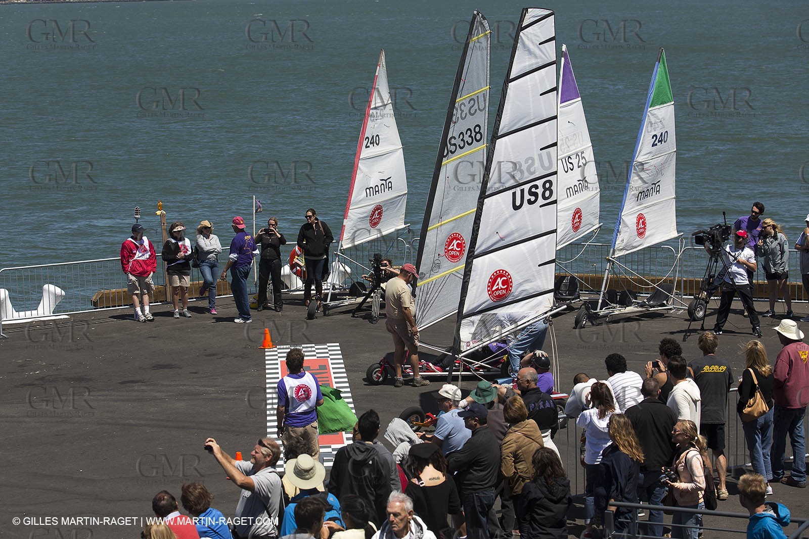 03 08 2013 - San Francisco (USA,CA) - 34th America's Cup - Louis Vuitton Cup - Training Day - America's Cup park - AC Open - Land Sailing demonstration