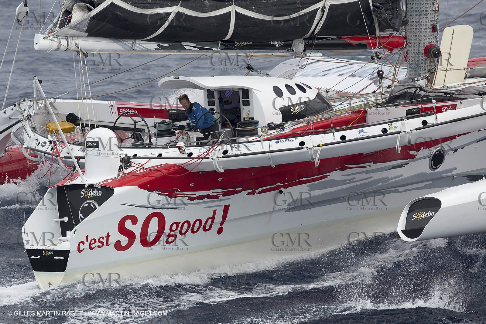12 09 2012 - Marseille (FRA,13) - Trimaran Sodebo - Thomas Coville - Trans Mediterranée record attempt.