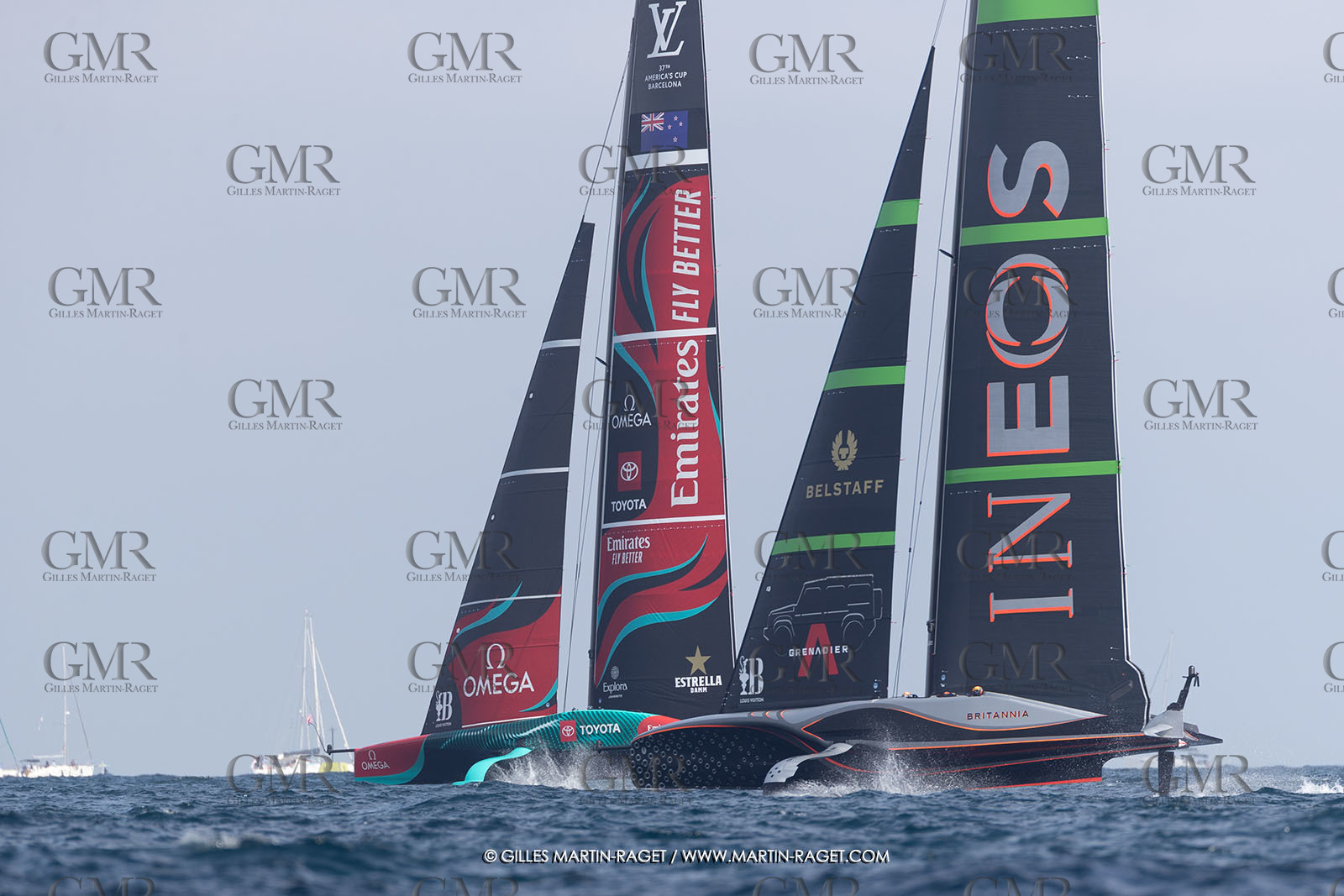 13 10 2024, Barcelona (ESP), Louis Vuitton 37th America's Cup, Final Match, Race Day 2, race 3