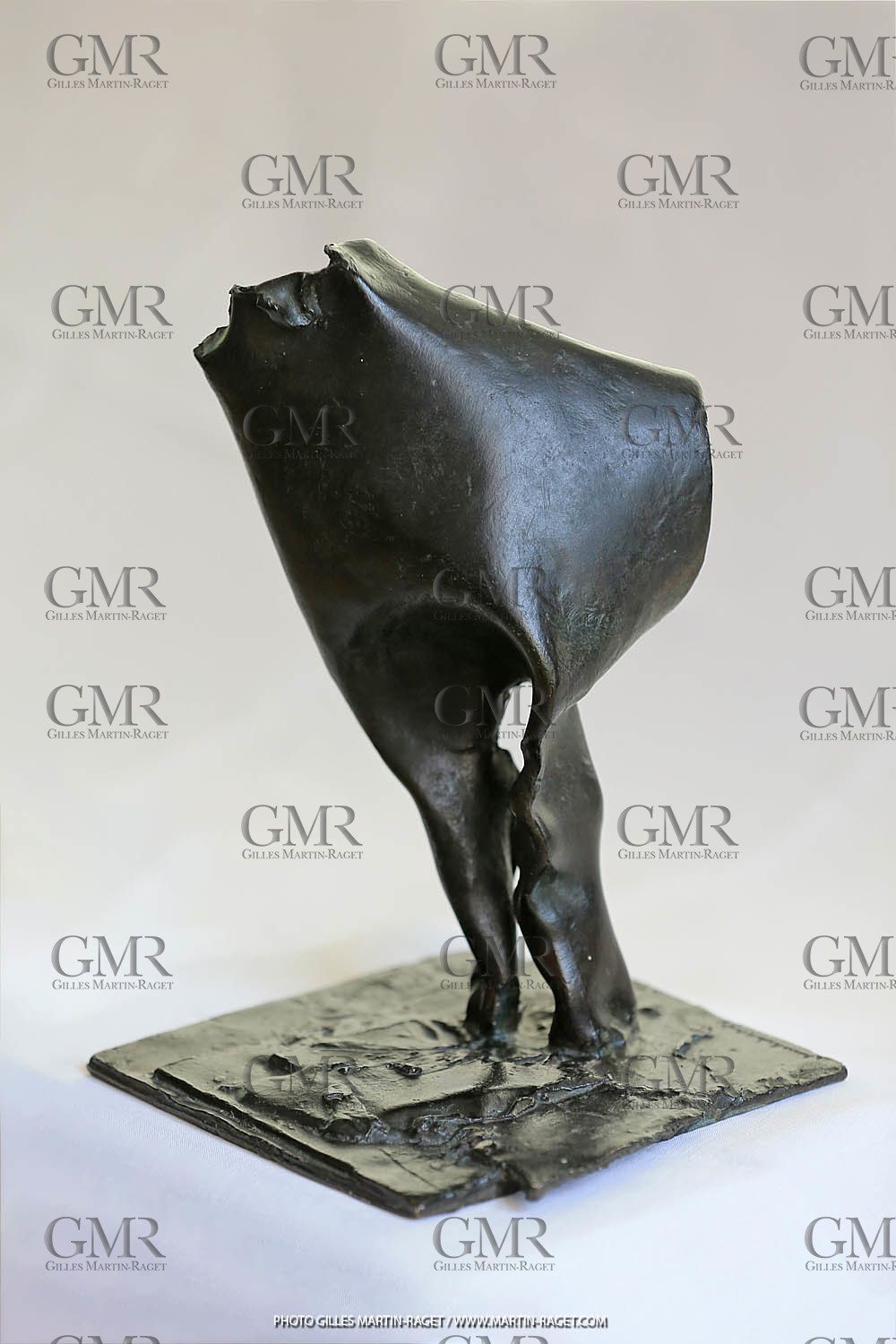 20 03 2016, St Rémy de Provence (FRA,13), Oeuvre de Germaine Richier, L'outre 1956, Bronze Patiné foncé, Numéroté 3 8, 28,5x24x19,5 cm, collection particulière