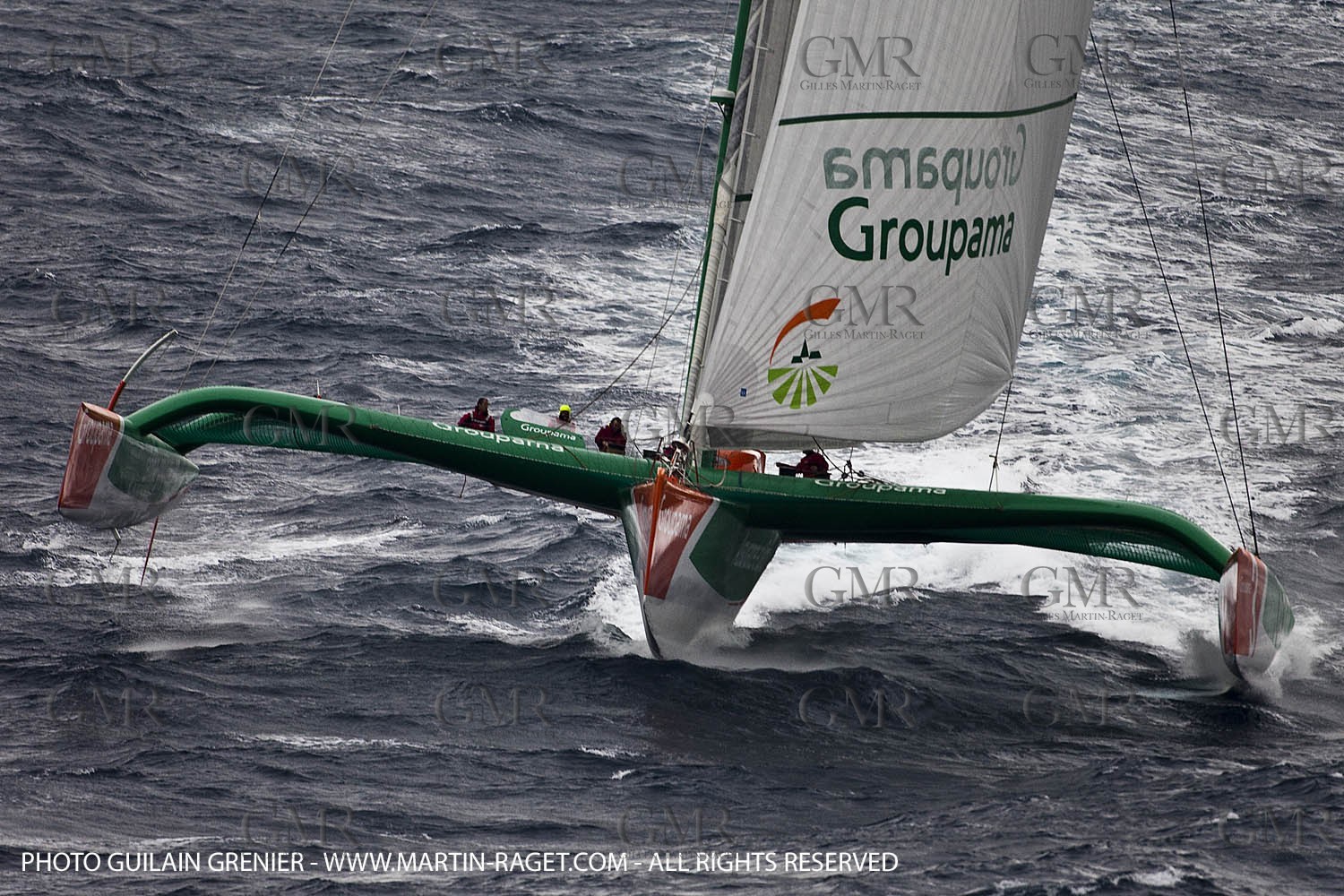 05 14 09 - Marseilles - Mediterranean Record - Groupama 3 - Franck Cammas - G Class - Start from Marseilles to Carthage (Tunisia)