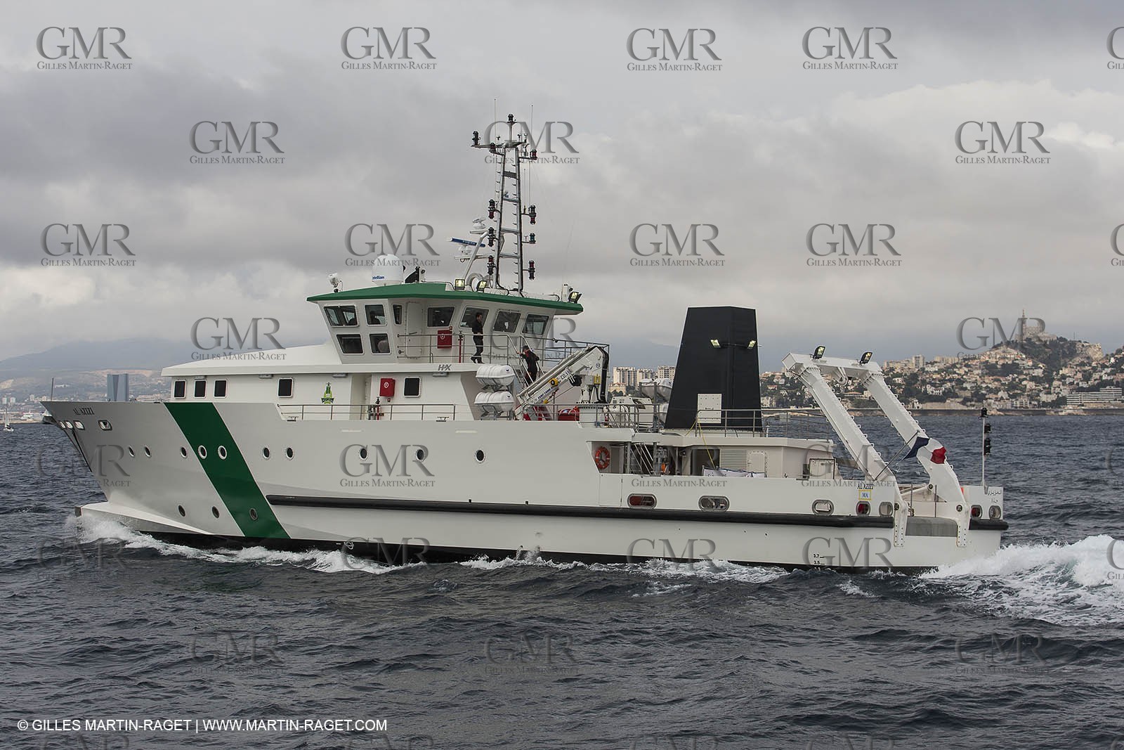 Al Azizi first sea trial - H2X boatyard - Oceanographjic research ship - La Ciotat (FRA,13) - 26 05 2014