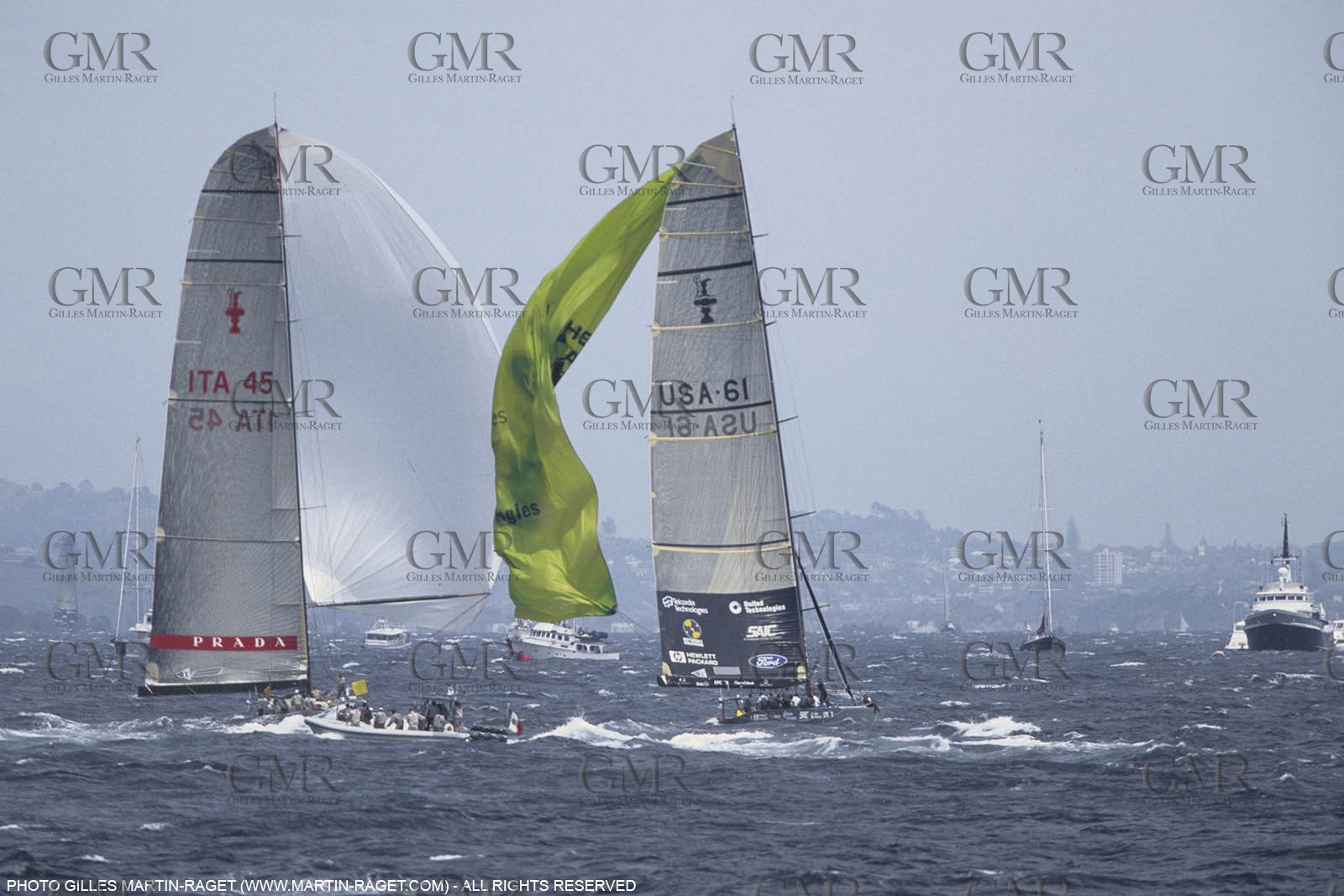 Sailing, Yacht Racing, America's Cup XXX, Auckland (NZL), 2000, Louis Vuitton Cup Final, AMerica True Vs Luna Rossa