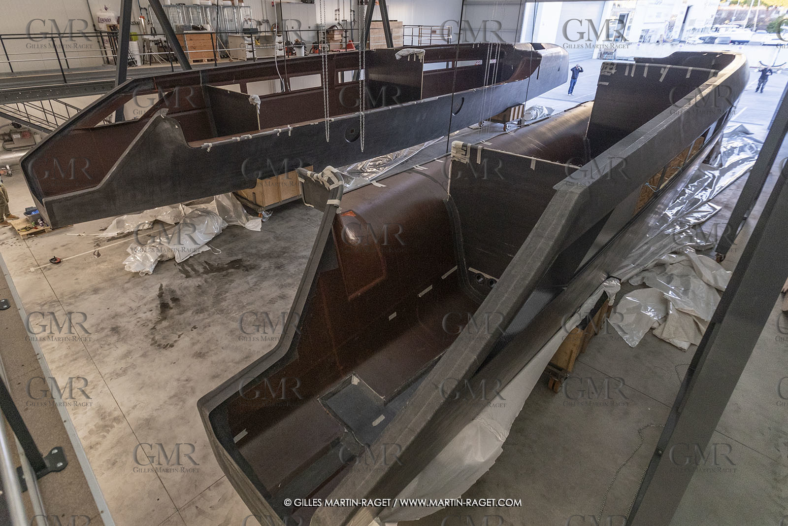 15 02 2022, La Grande Motte (FRA), Gunboat 80  1 hulls delivery