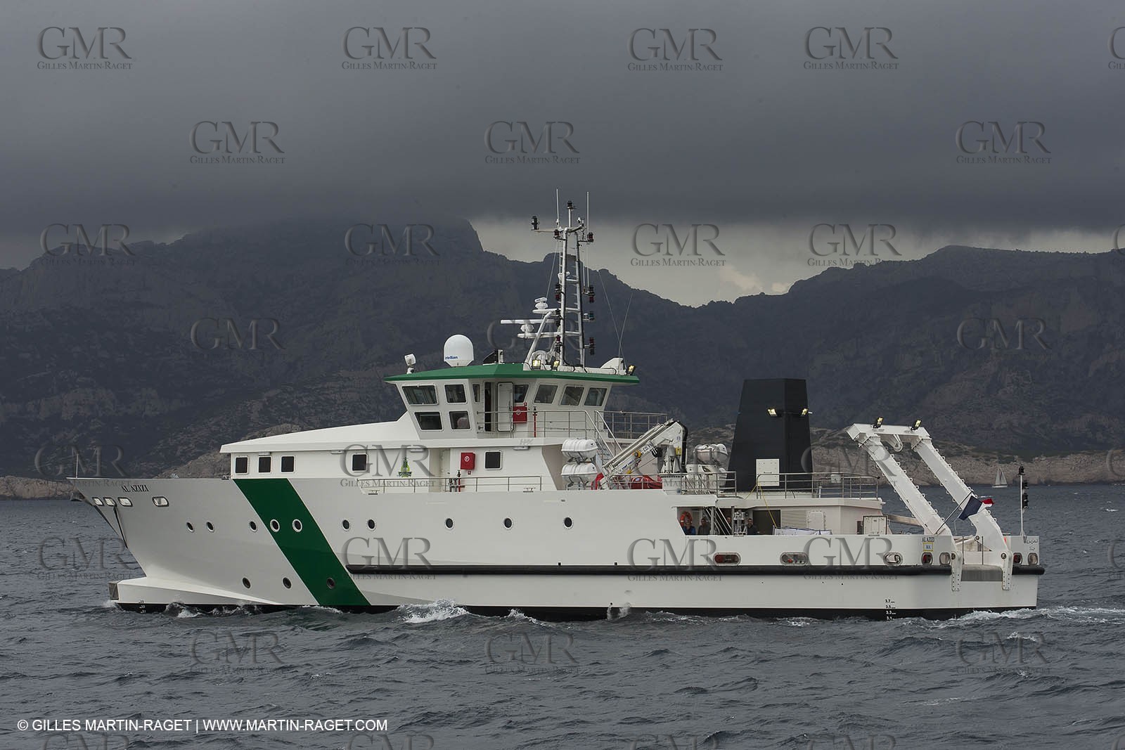 Al Azizi first sea trial - H2X boatyard - Oceanographjic research ship - La Ciotat (FRA,13) - 26 05 2014