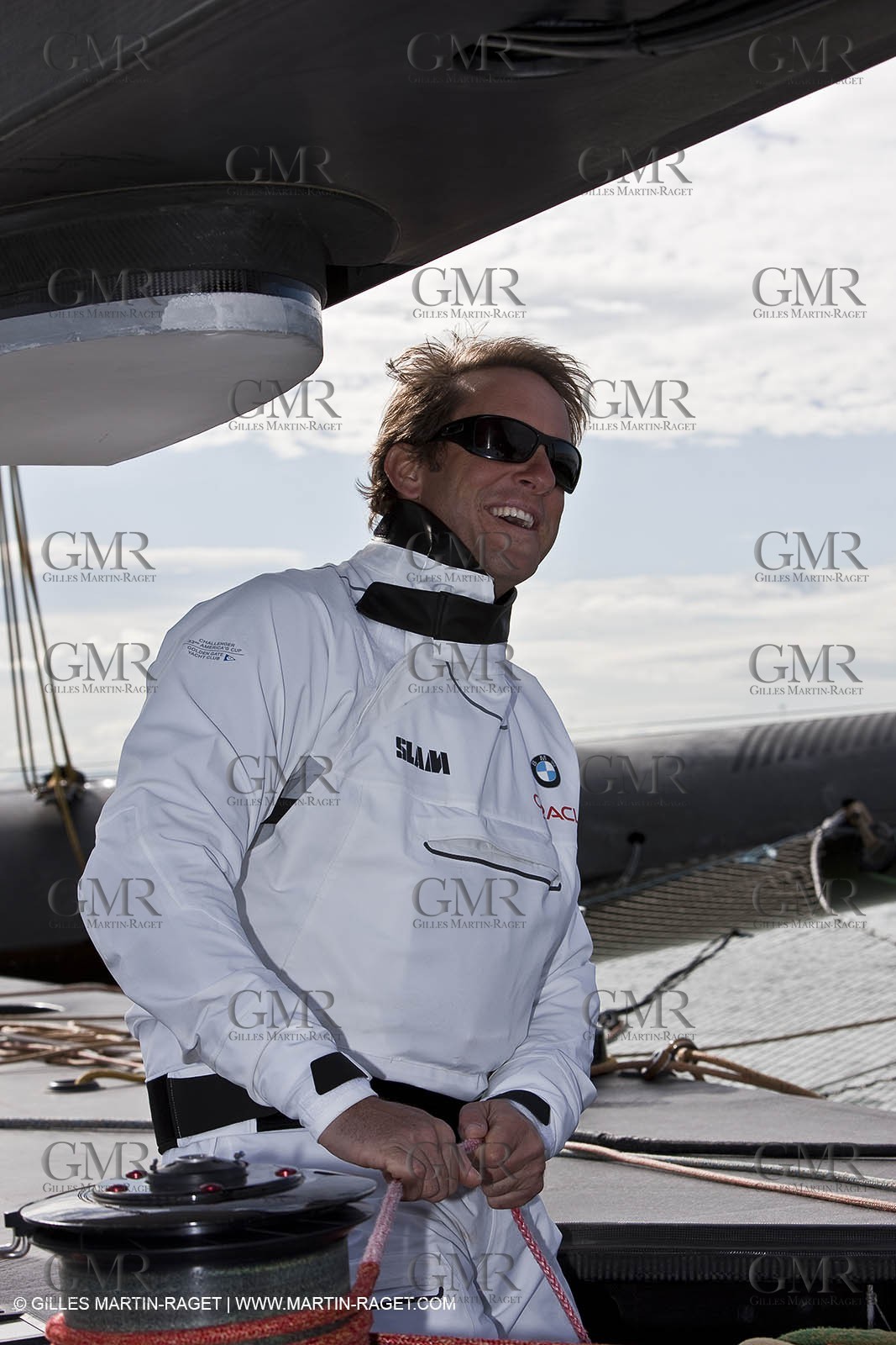 08 02 2010 - Valencia (ESP) - 33rd America's Cup - BMW ORACLE Racing - Day off 1 - Getting the yacht ready