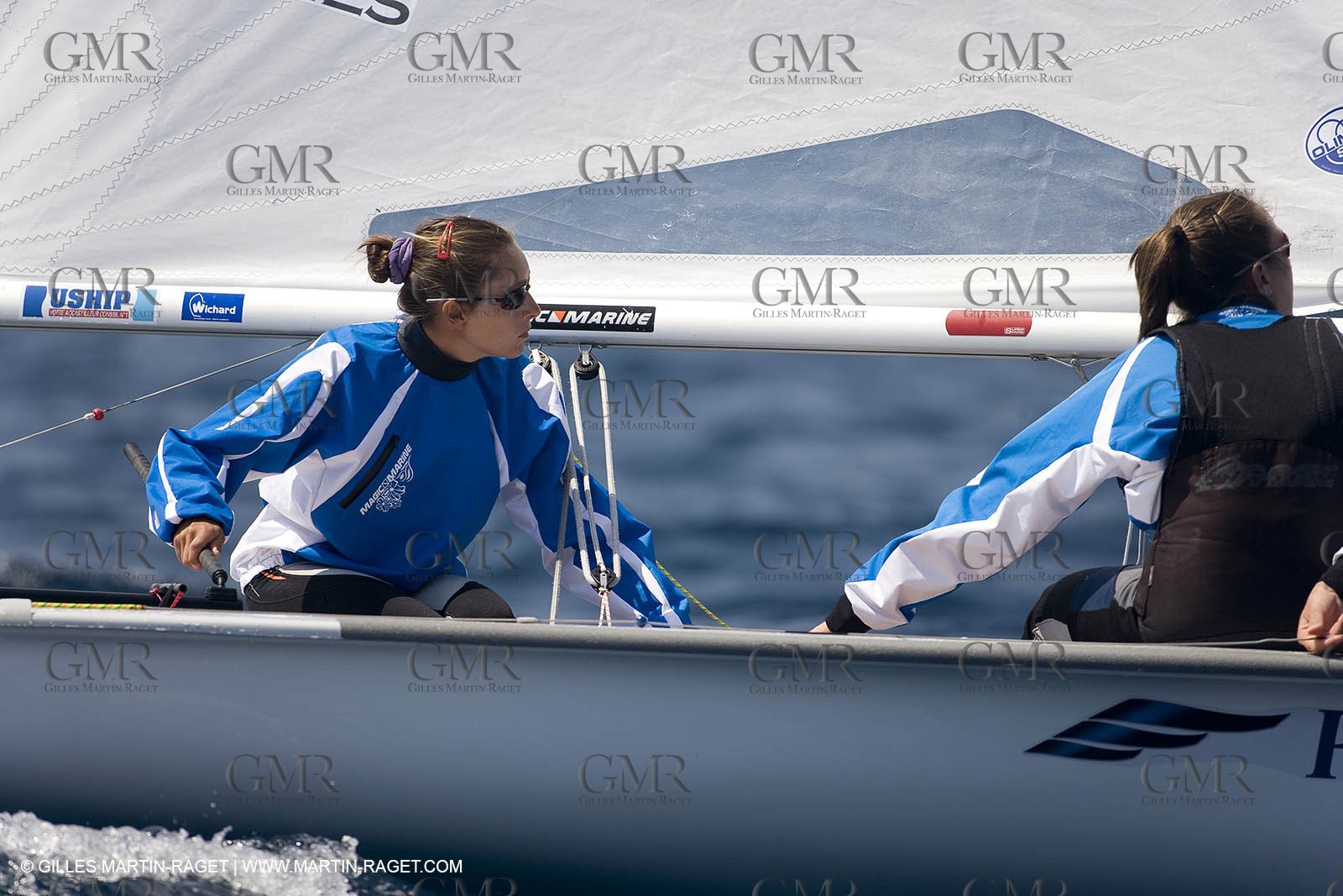 24 04 2007 - 2007 Semaine Olympique Française - Hyères (South of France) - Day 3- Team France - 470 Femme - Petitjean-Douroux