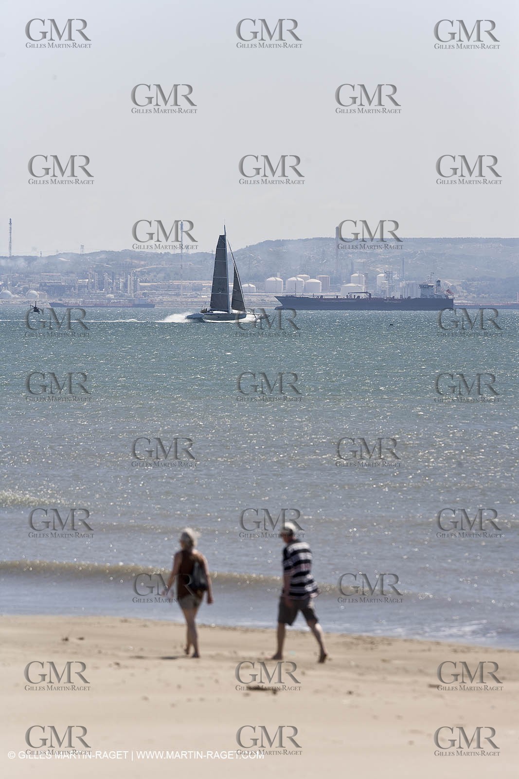 18 06 2008 - Port Saint Louis du Rhône (FRA,13) - Campagne d'essais de l'Hydroptère en vue de la tentative de record à plus de 50 nds