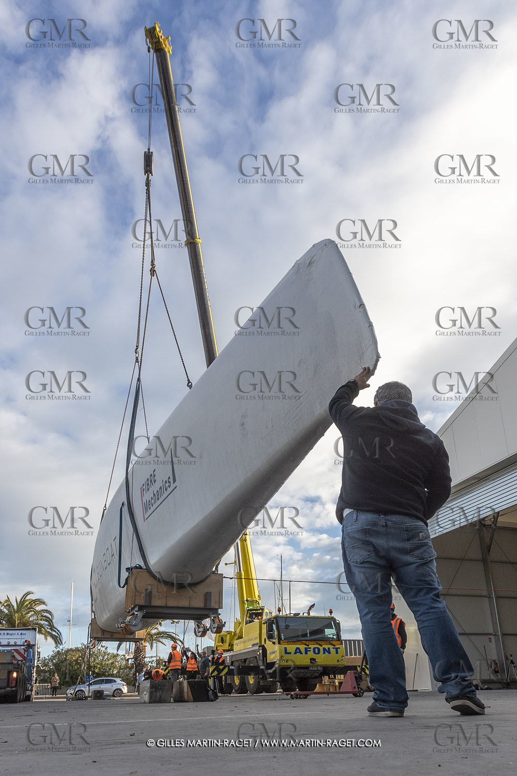 15 02 2022, La Grande Motte (FRA), Gunboat 80  1 hulls delivery