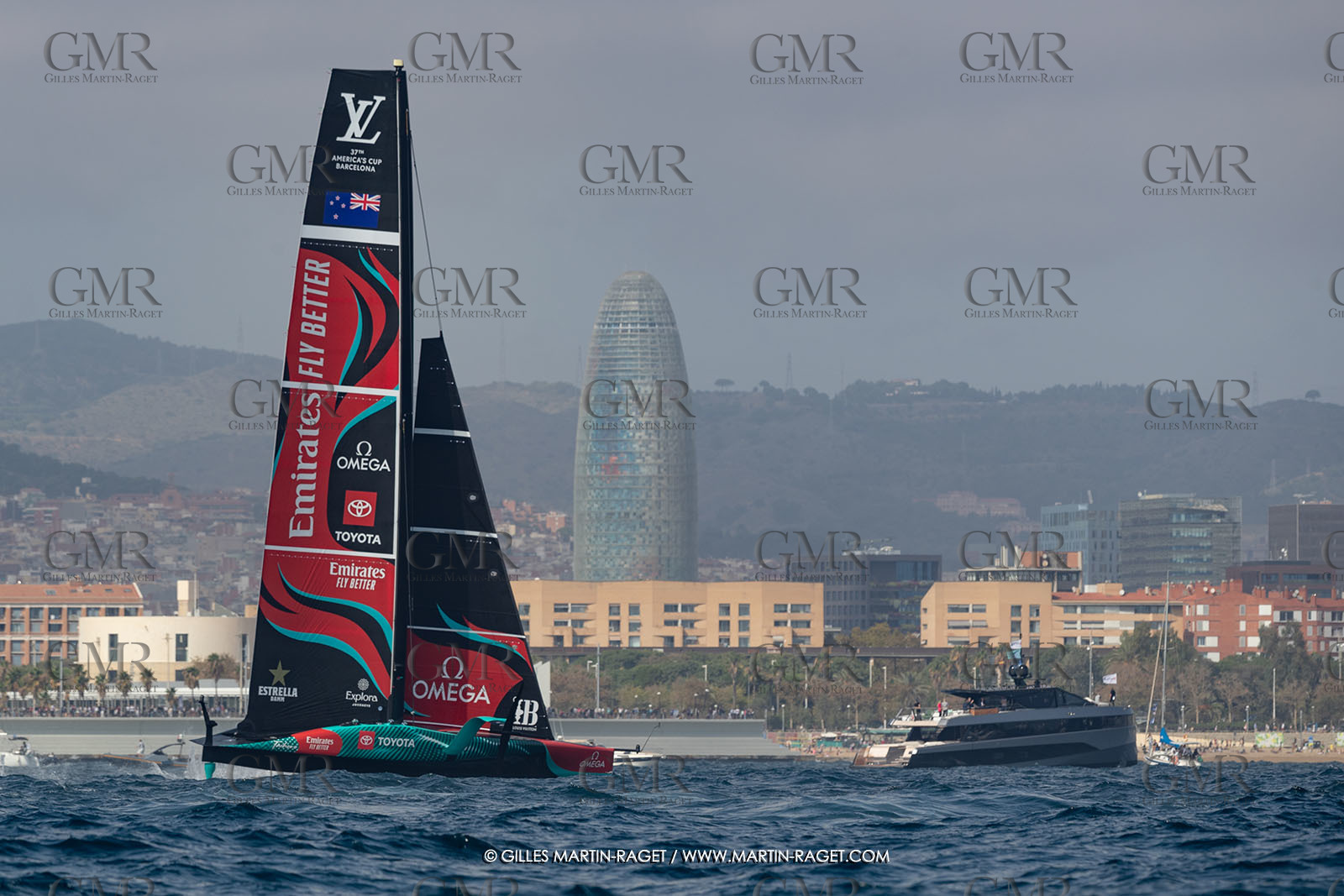 13 10 2024, Barcelona (ESP), Louis Vuitton 37th America's Cup, Final Match, Race Day 2, race 3