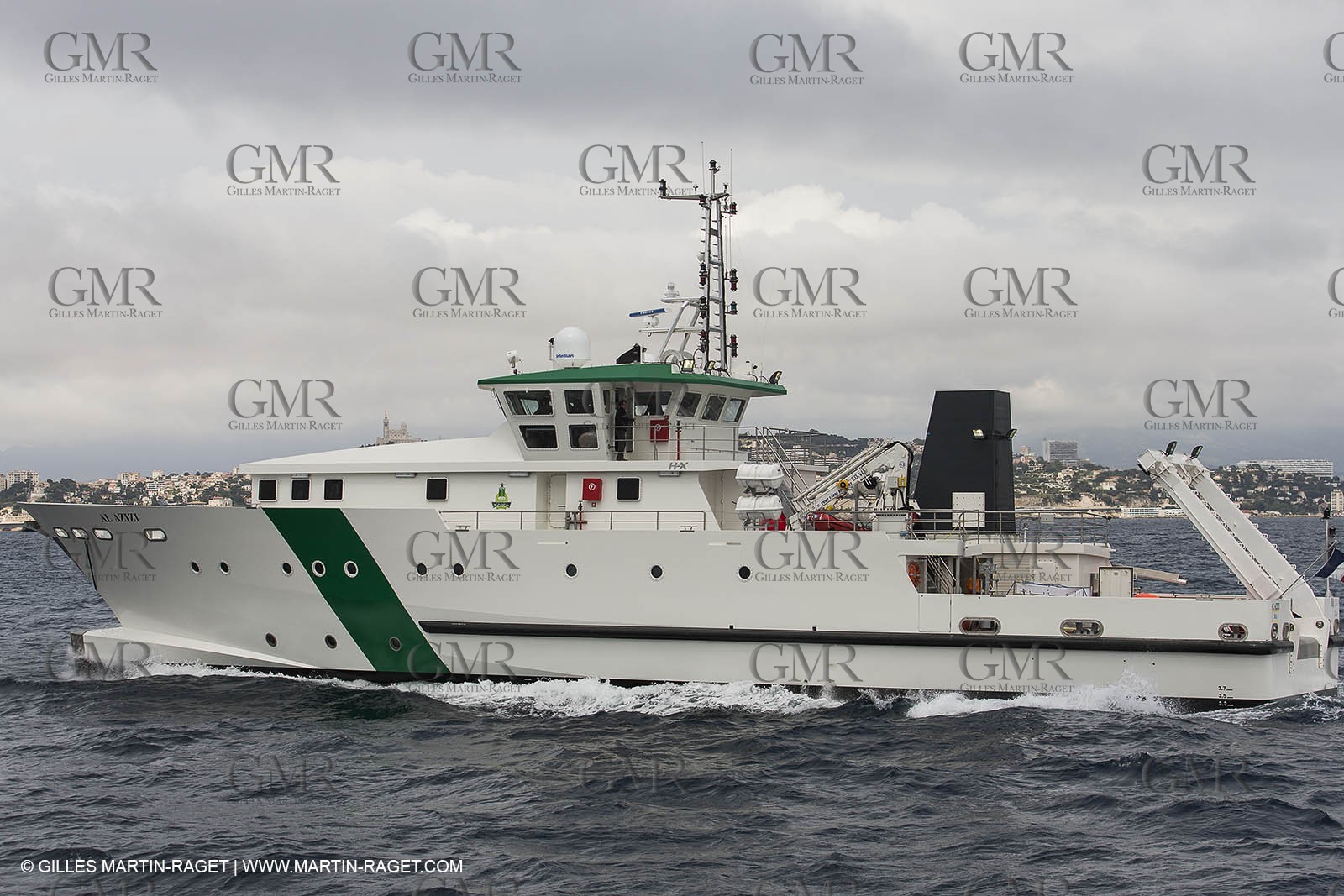 Al Azizi first sea trial - H2X boatyard - Oceanographjic research ship - La Ciotat (FRA,13) - 26 05 2014