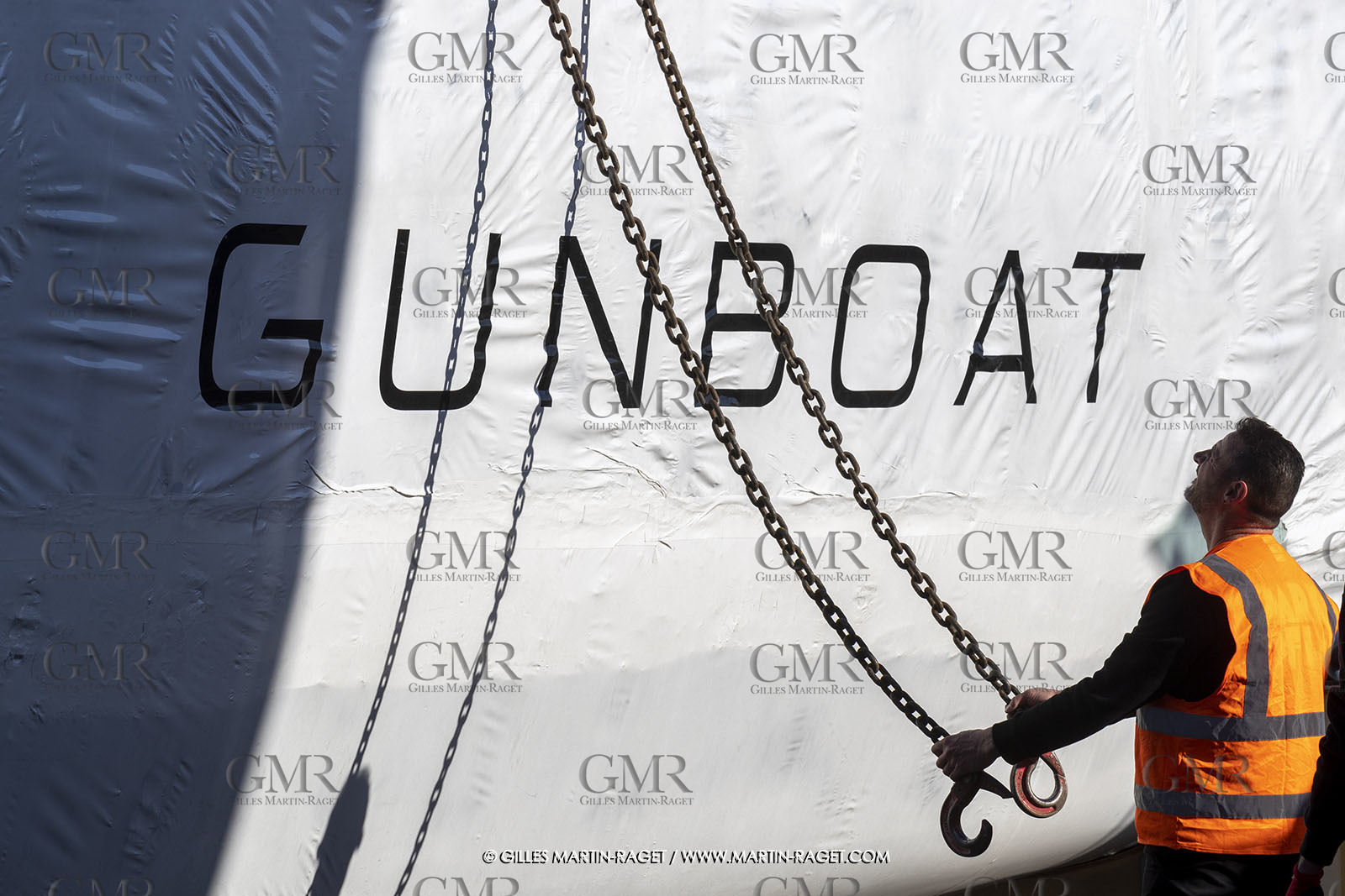 15 02 2022, La Grande Motte (FRA), Gunboat 80  1 hulls delivery