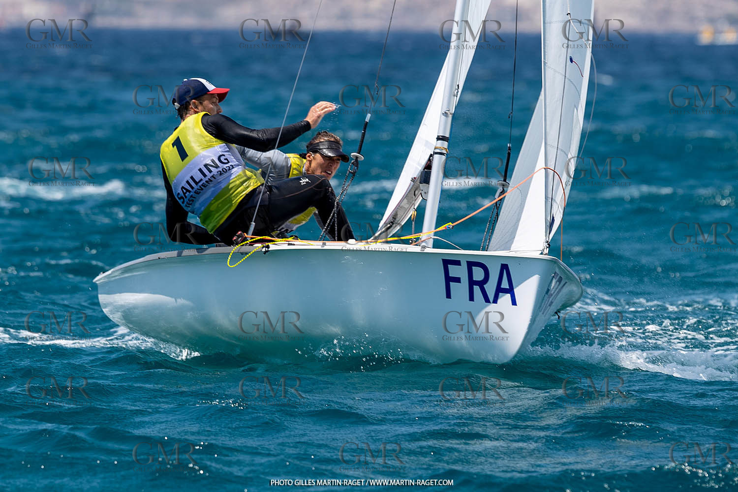 15 07 2023, Marseille (FRA), Paris 2024 Olympic Games Sailing Test Event, Day 6, 470 Medal Race