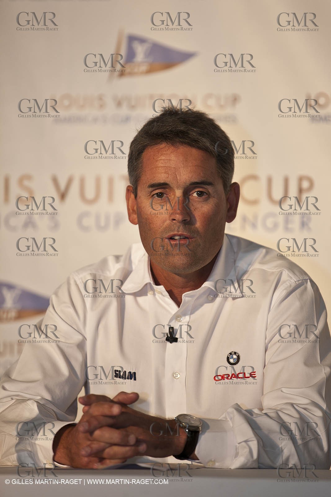 27 11 2010 - Dubao (UAE) - 34th America's Cup - Louis Vuitton Partnership announcement - Russell Coutts