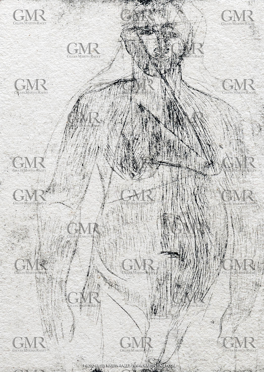 12 07 2020, St Rémy de Provence (FRA, 13) Oeuvre Germaine Richier, gravure