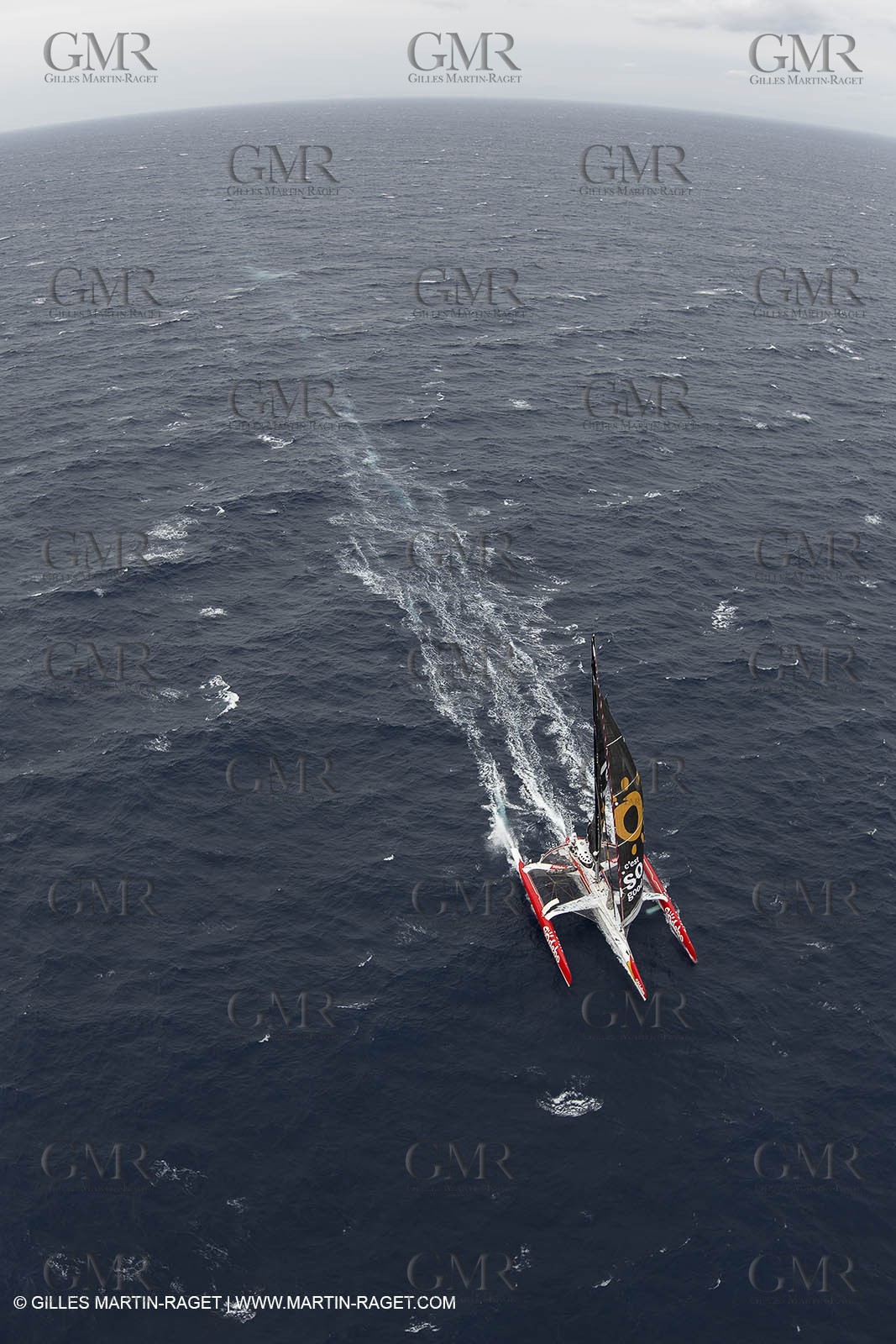 12 09 2012 - Marseille (FRA,13) - Trimaran Sodebo - Thomas Coville - Tentative contre le record de la Méditerranée