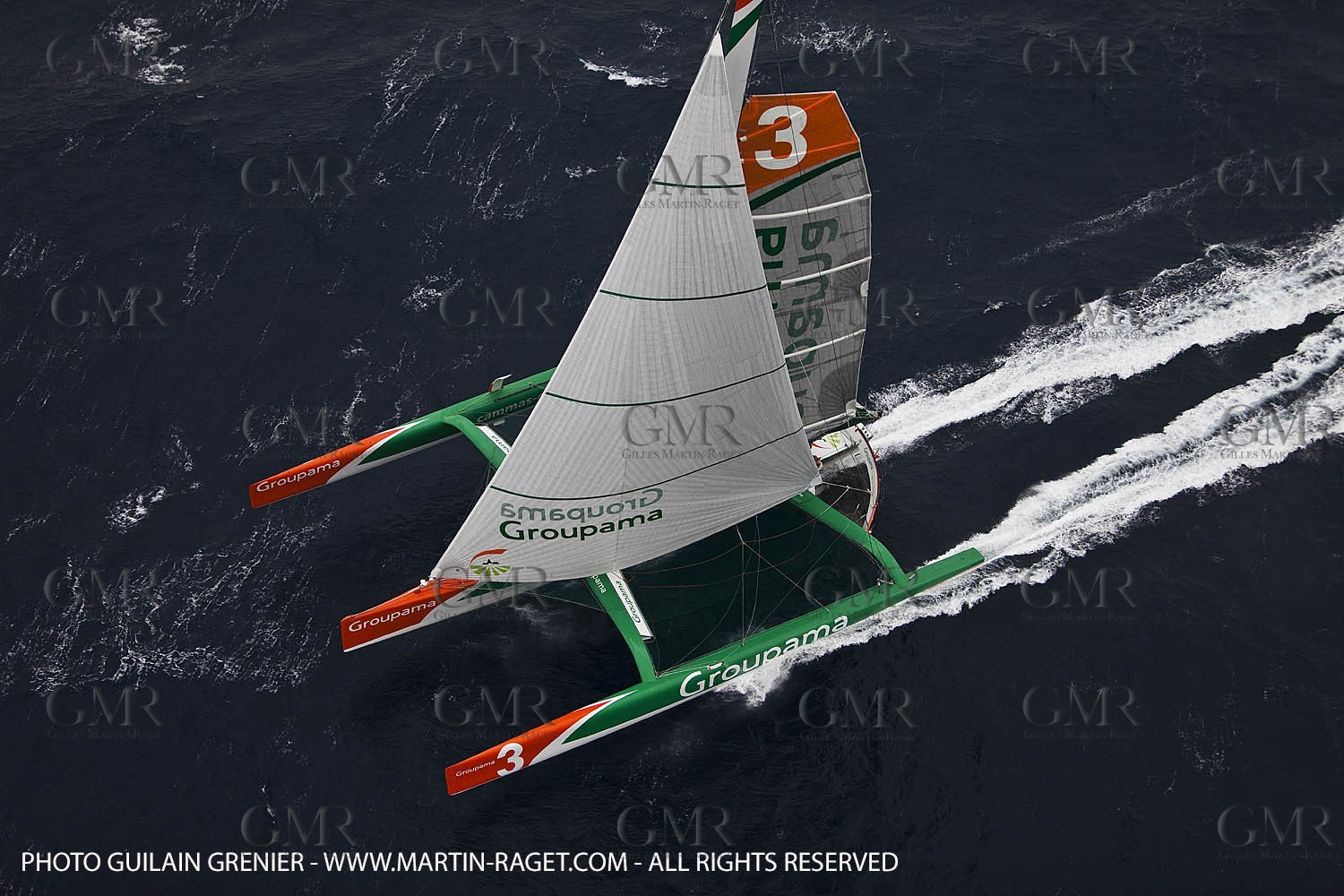 05 14 09 - Marseilles - Mediterranean Record - Groupama 3 - Franck Cammas - G Class - Start from Marseilles to Carthage (Tunisia)