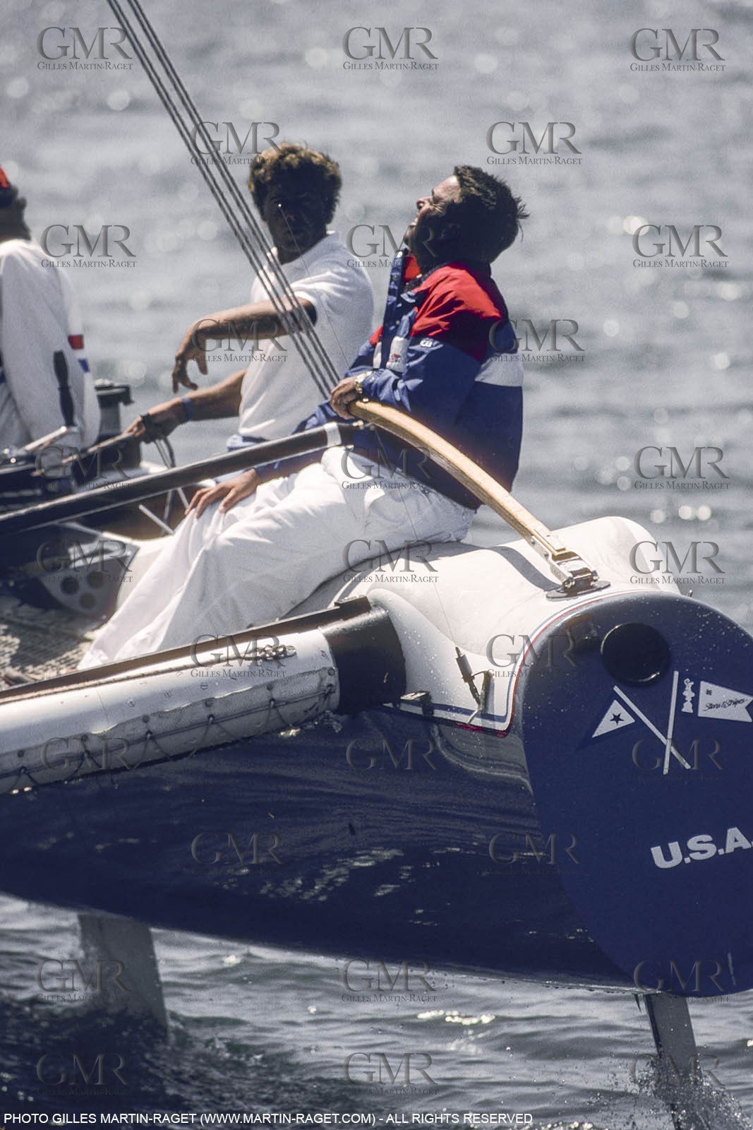 Sailing, Yacht Racing, America's Cup XXVII, San Diego (USA,CA) 1988, Stars & Stripes Vs New Zealand, Dennis Conner