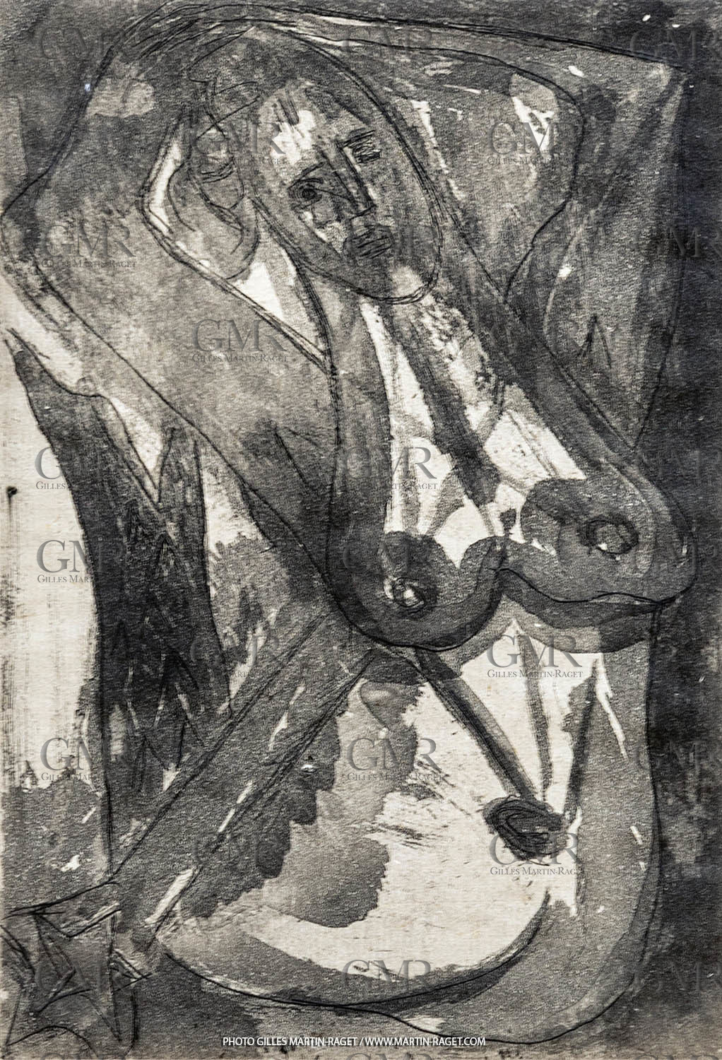 12 07 2020, St Rémy de Provence (FRA, 13) Oeuvre Germaine Richier, gravure