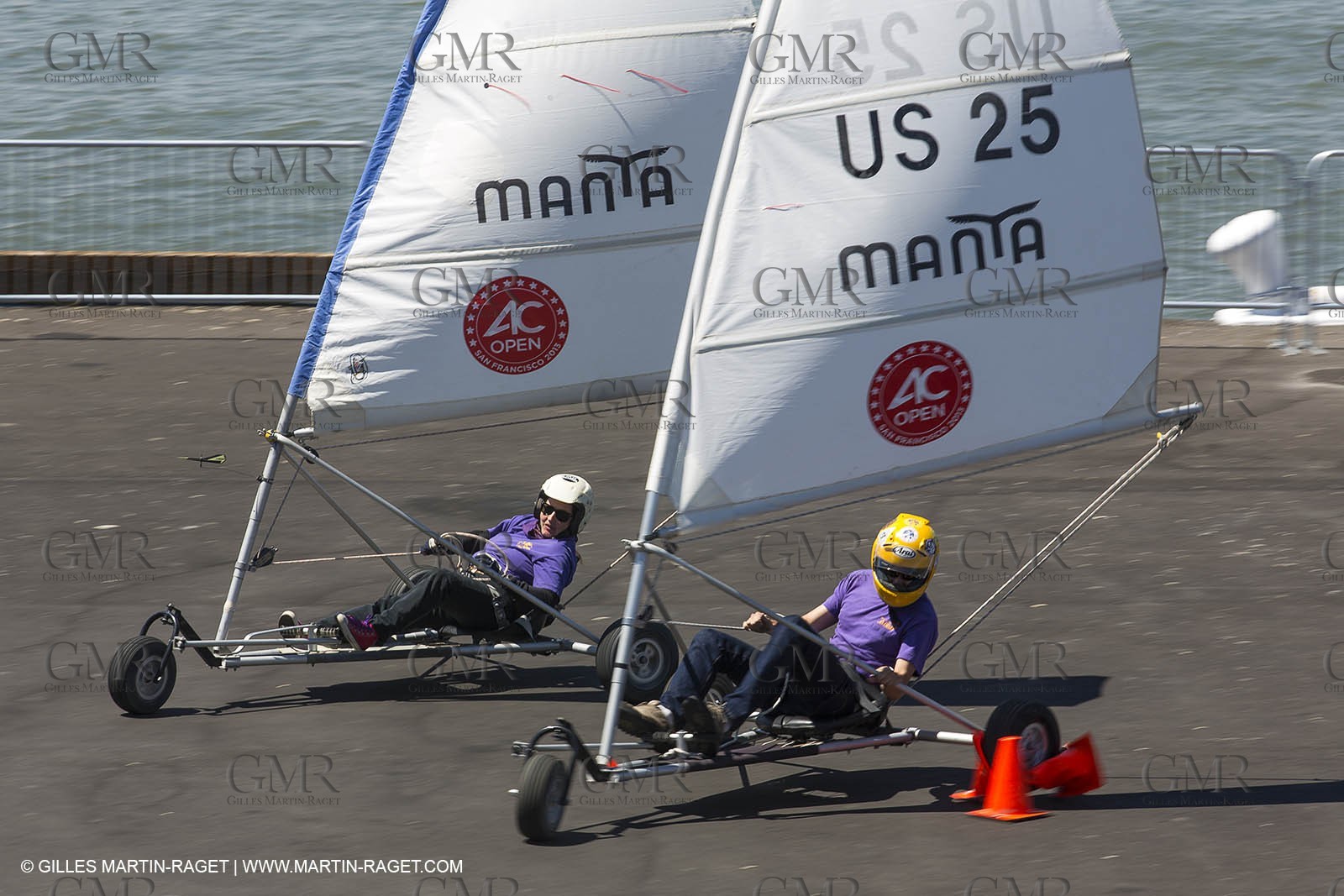 03 08 2013 - San Francisco (USA,CA) - 34th America's Cup - Louis Vuitton Cup - Training Day - America's Cup park - AC Open - Land Sailing demonstration