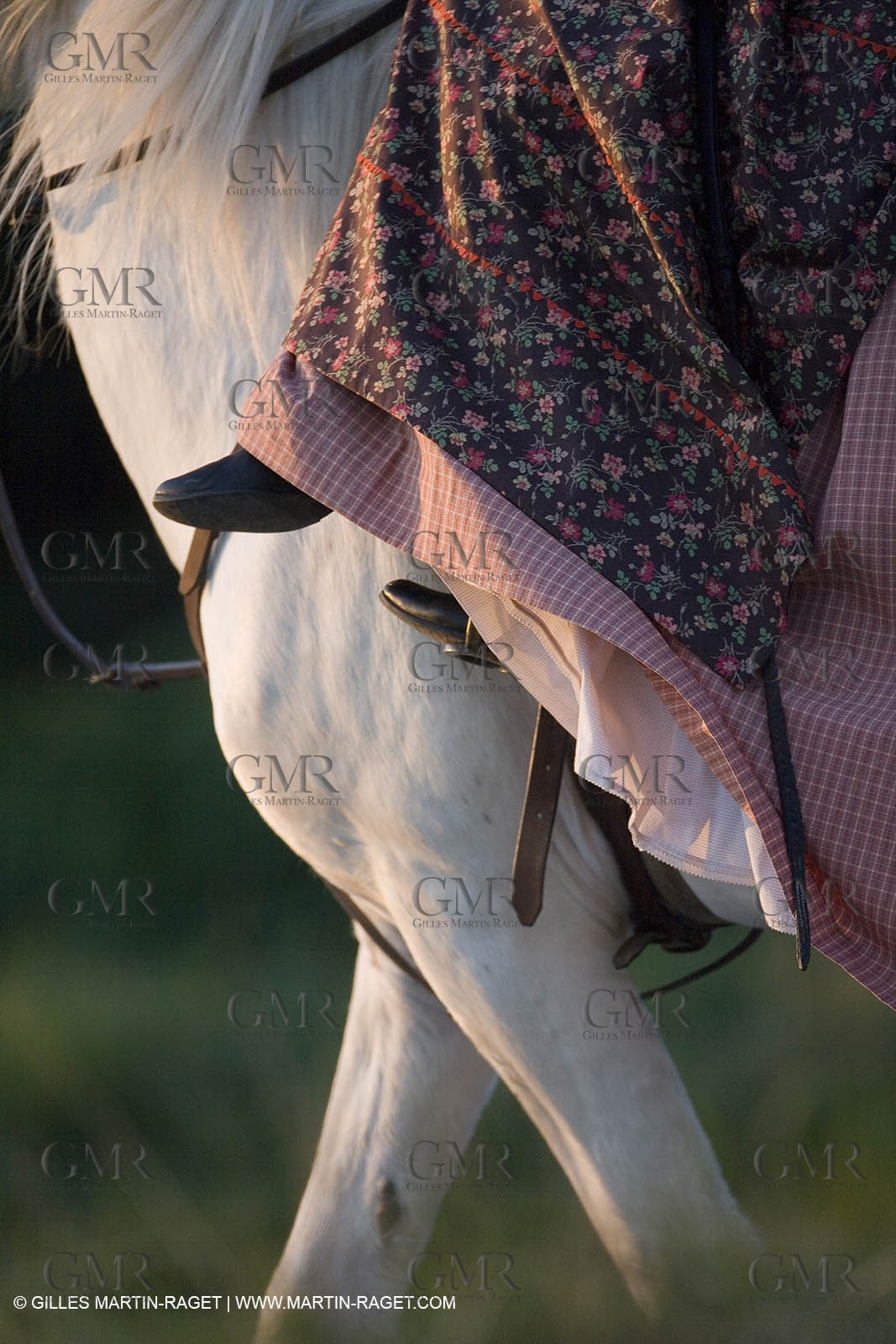 23 02 2007 - Arles - Nathalie Chay, Reine d'Arles, monte en amazone