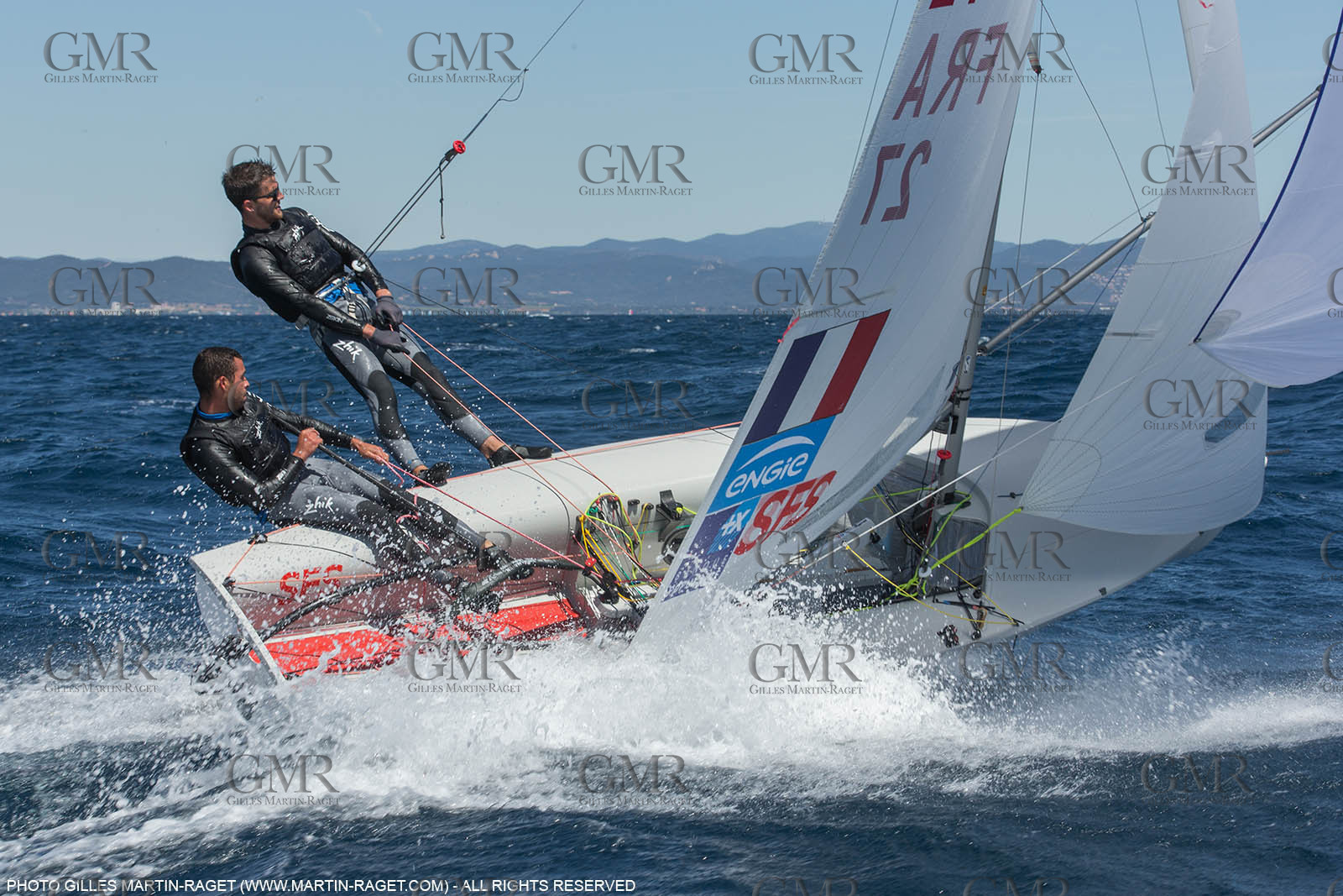 25 04 2016, Hyères (FRA,83), Jeux Olympiques Rio 2016, voile, 470, Sofian Bouvet   Jeremie Mion, SFS Voile