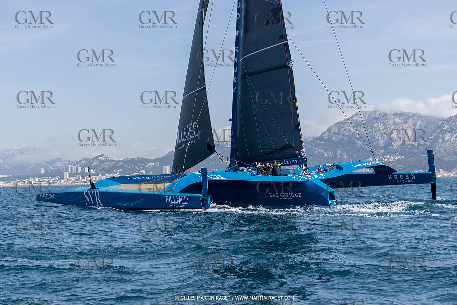 18 05 2022, Marseille (FRA), APremière navigation du trimaran Ultim SVR LAZARTIGUE à Marseille