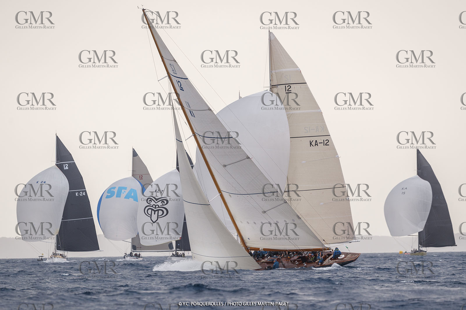 19 06 2024, Porquerolles Island (FRA), Championnat du monde des 12 m JI 2024, Race Day 1